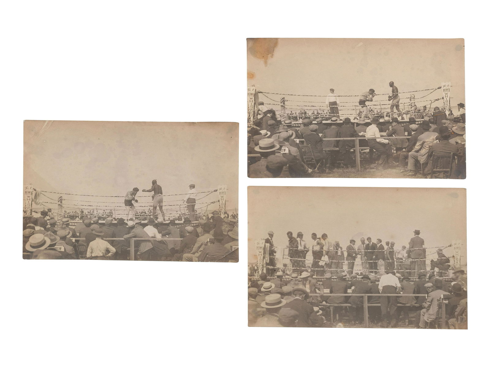 [BOXING] -- [JOHNSON, Jack (1878-1946)]. A group of 3 (1 of 3)