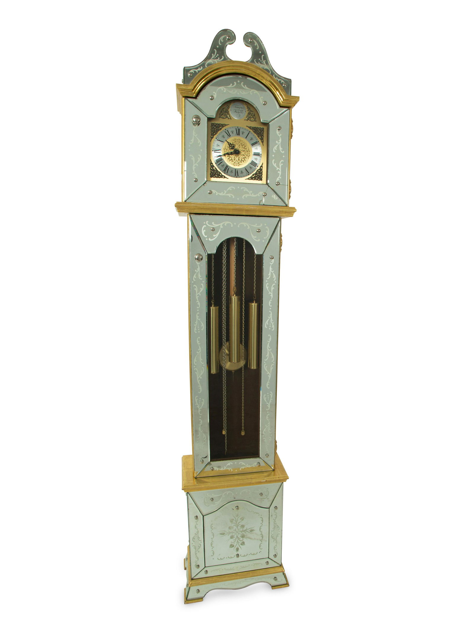 A Venetian Style Tall Case Clock Height 79 x width 15 (1 of 5)