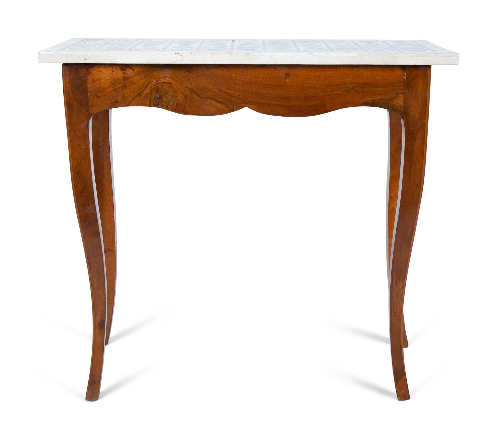 An Italian Burl Walnut Table with a Specimen Marble Top (1 of 5)