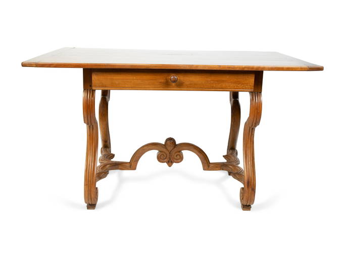 A French Provincial Trestle Table Height 29 x width 50 (0072) on Mar