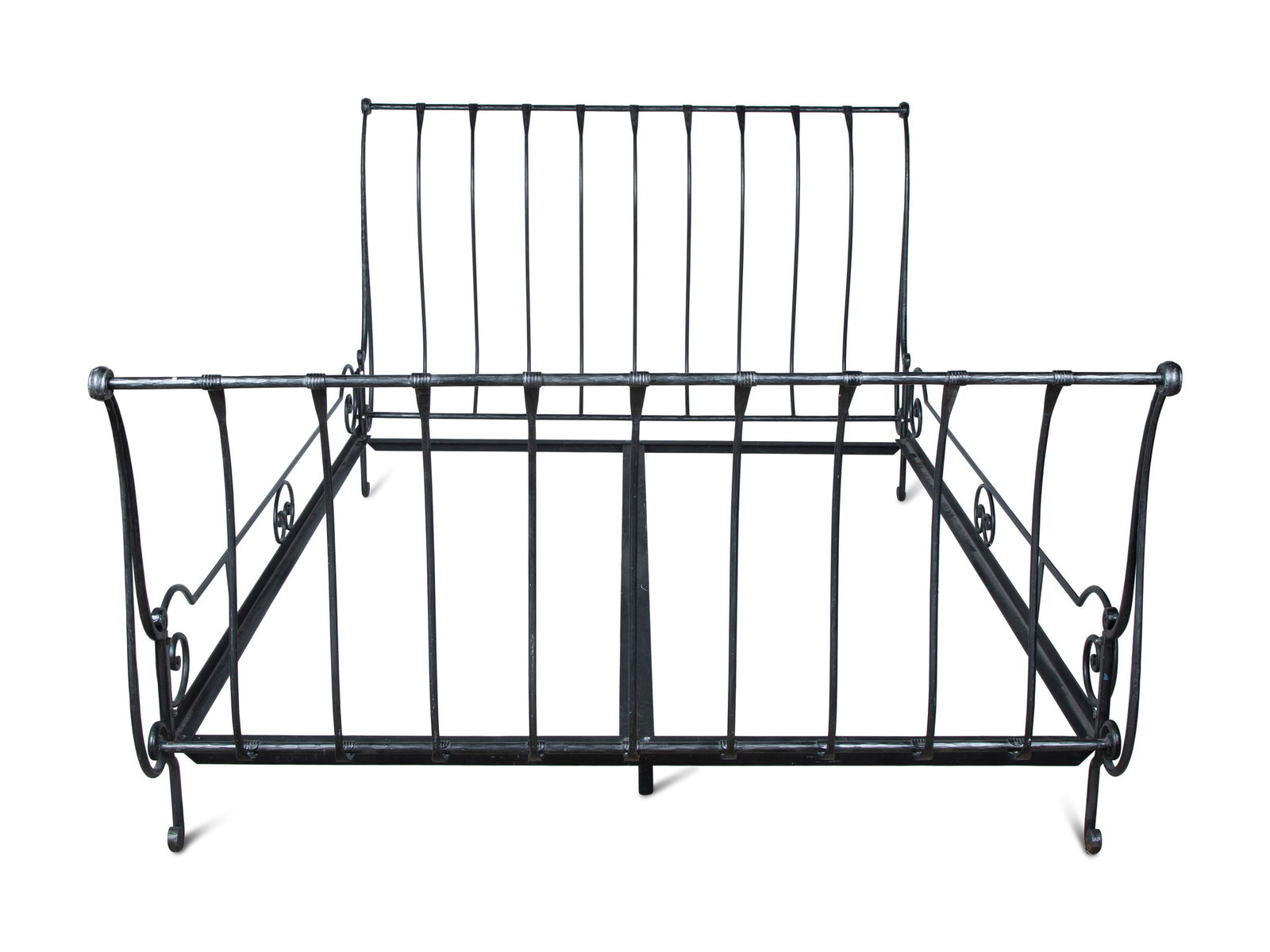 A Charles P. Rogers Brass and Iron Queen Bed Overall (1 of 4)