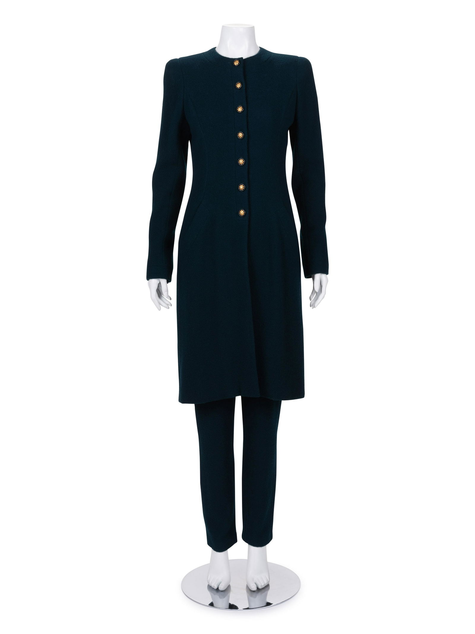 Unlabeled Haute Couture Wool Long Jacket and Pants (1 of 4)