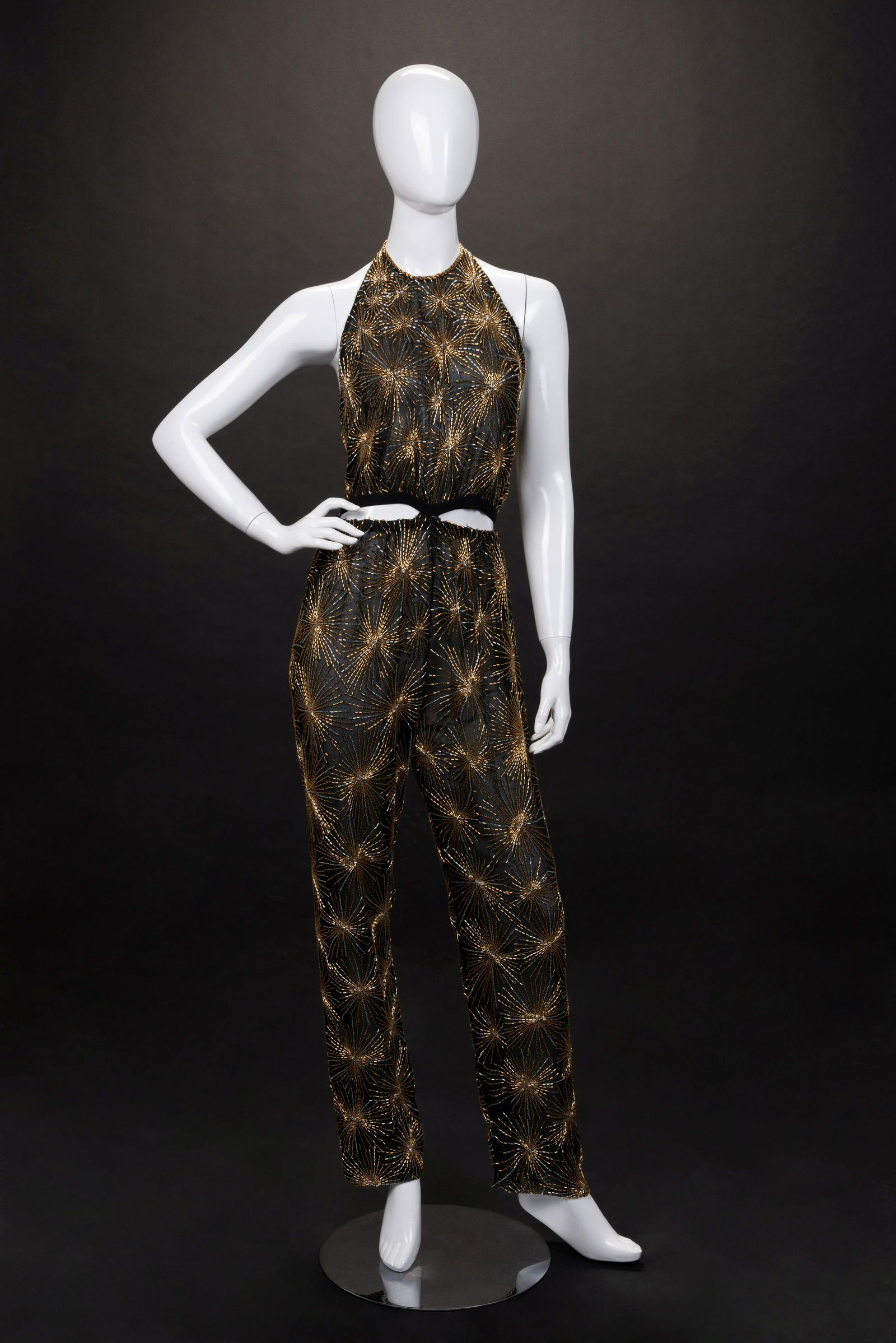 Halston Embellished Chiffon Pant Ensemble, Firework (1 of 11)