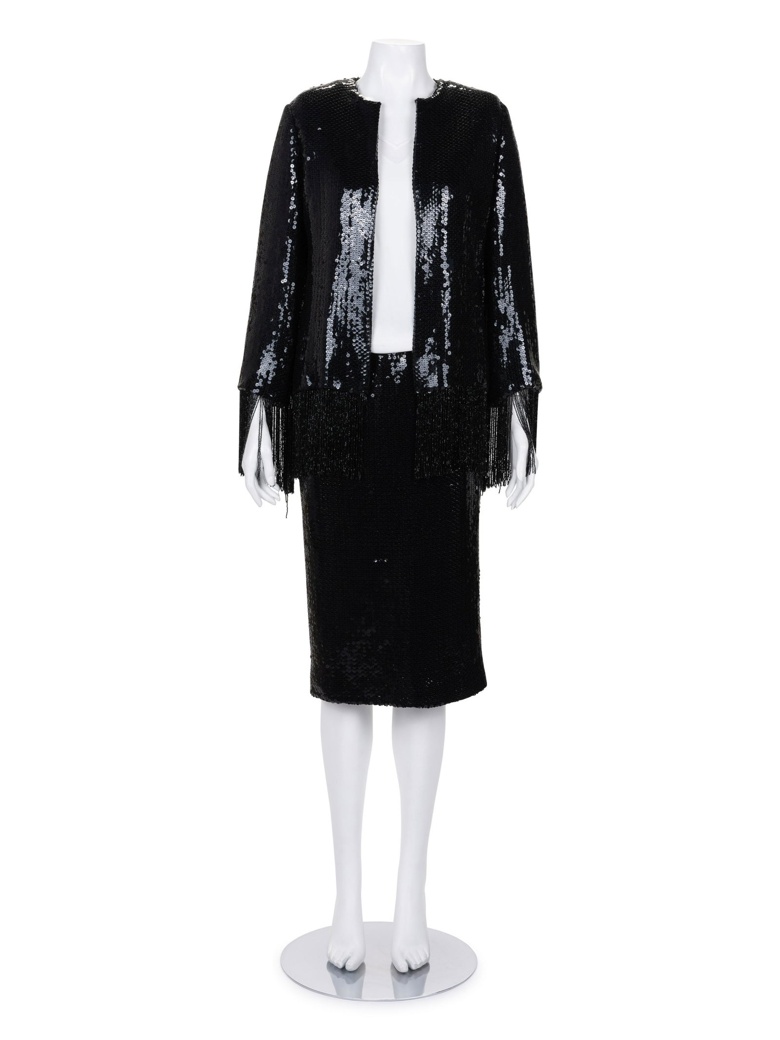 Bill Blass Sequined Skirt Ensemble, 1980s (1 of 5)