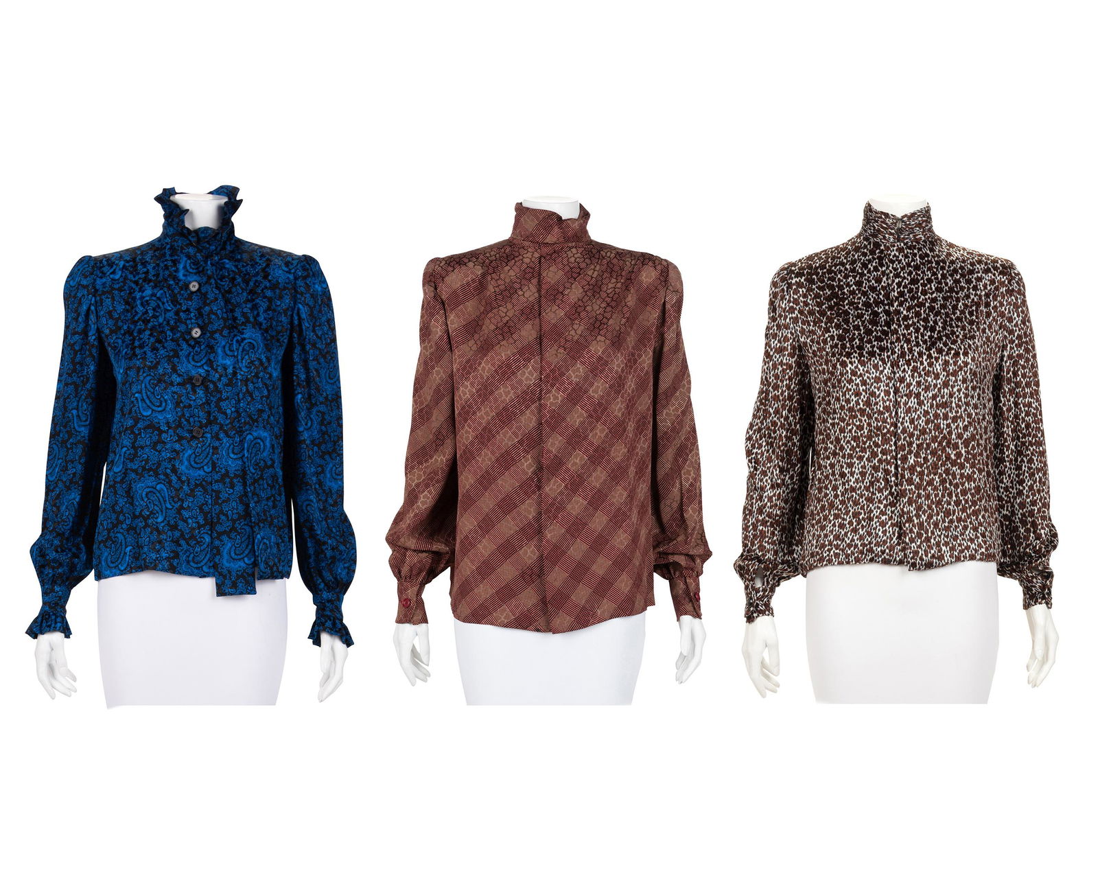 Three Givenchy Haute Couture Blouses, 1980-90s (1 of 10)