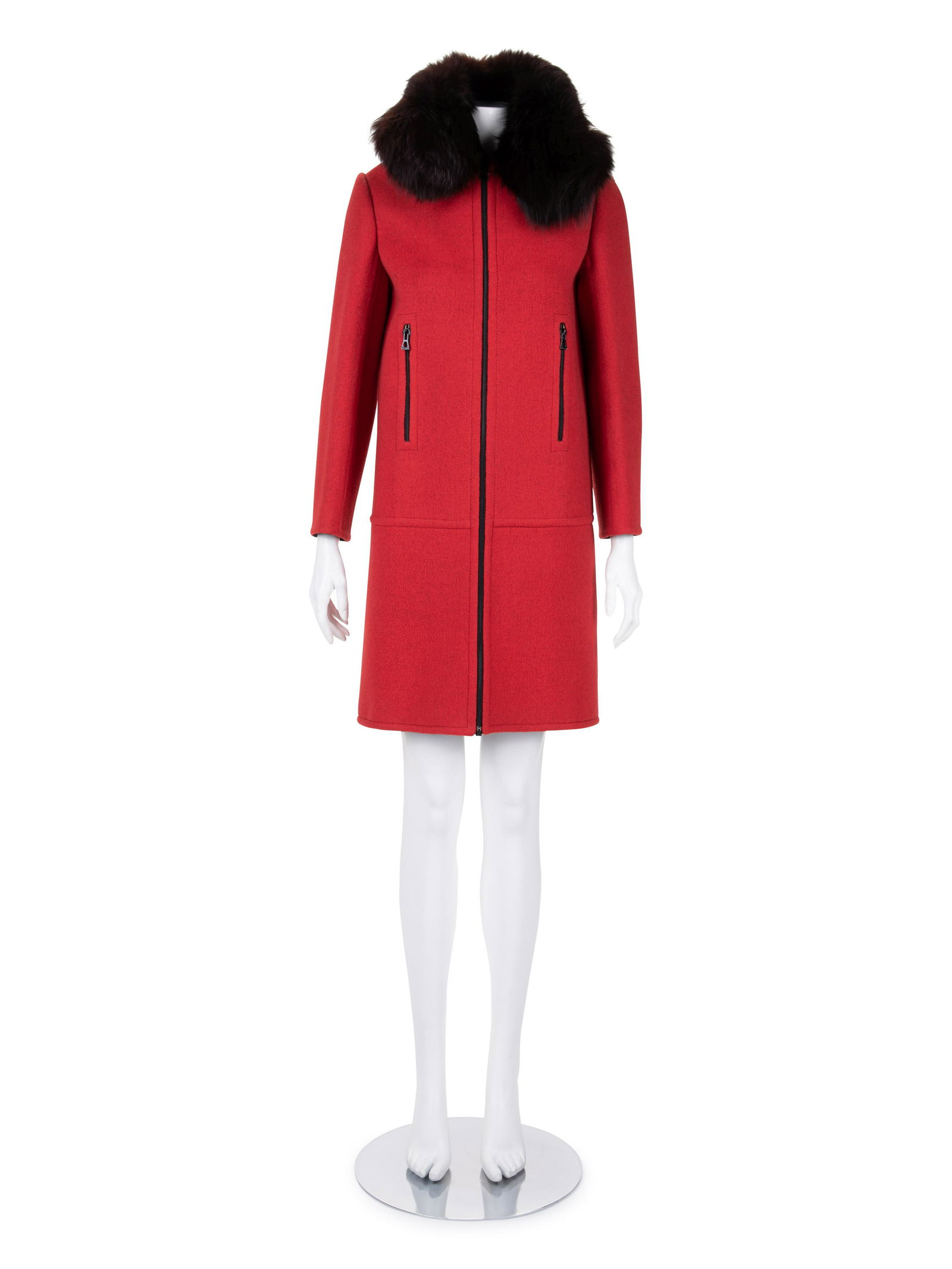 Christian Dior Haute Couture Wool Coat with Fox Fur (1 of 5)