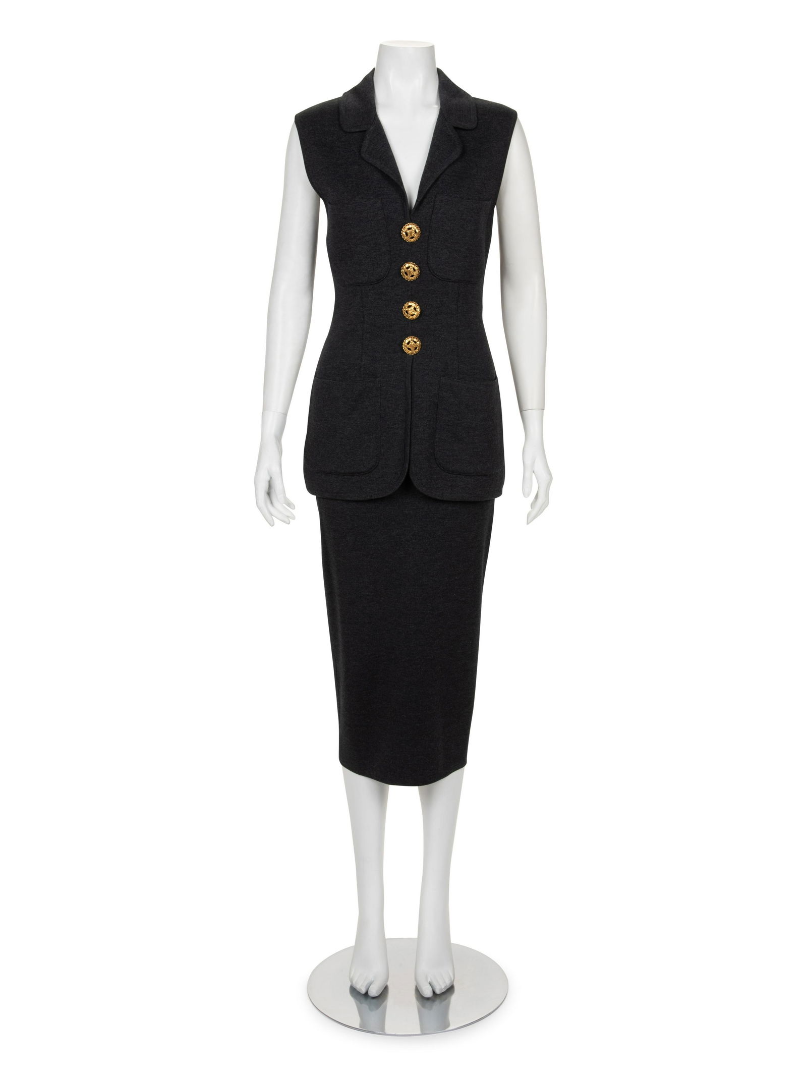 Chanel Knit Tunic and Skirt Ensemble, c.1990 (1 of 4)