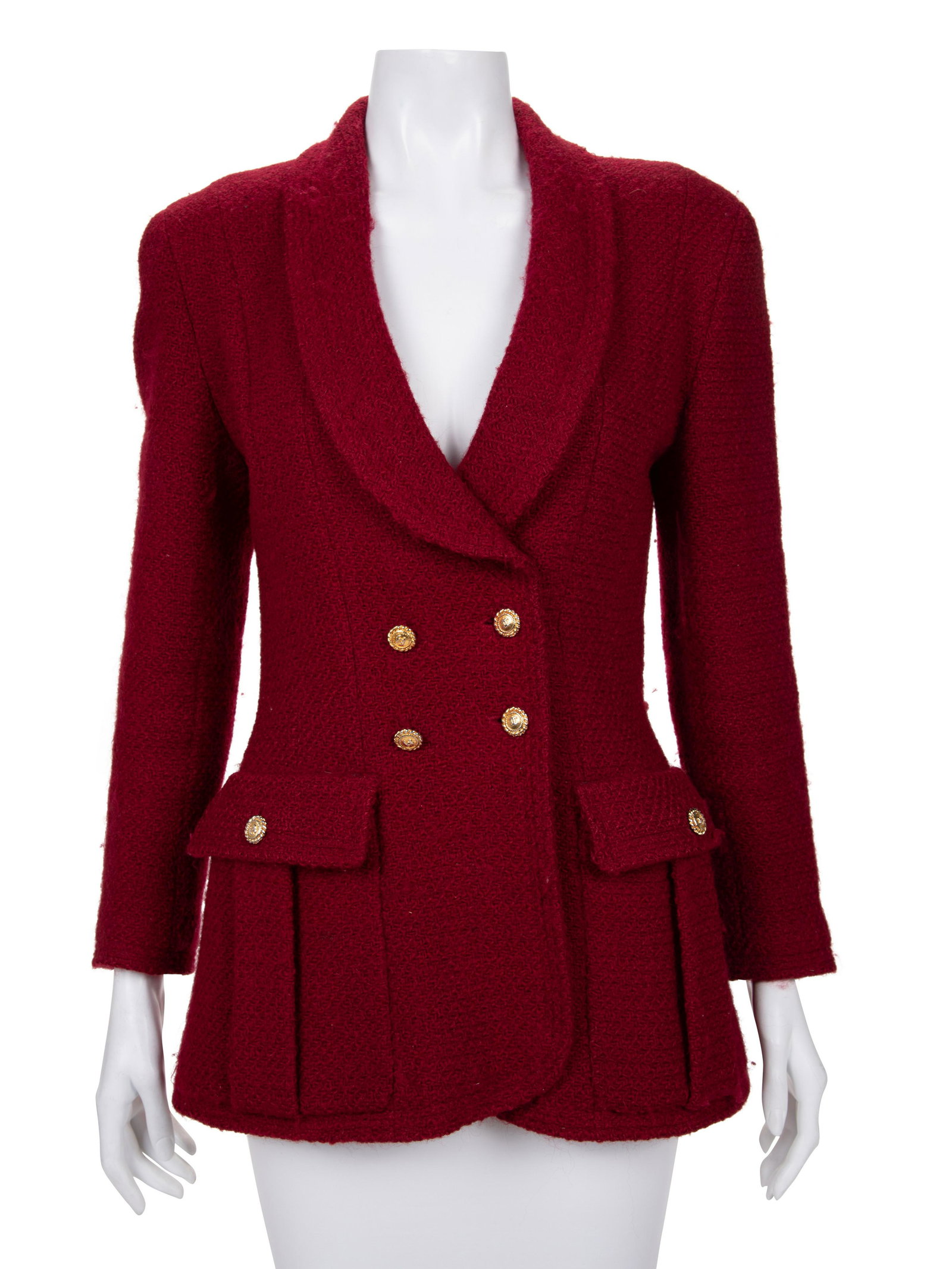 Chanel Wool Tweed Double-Breasted Jacket, 1980-90s (1 of 4)