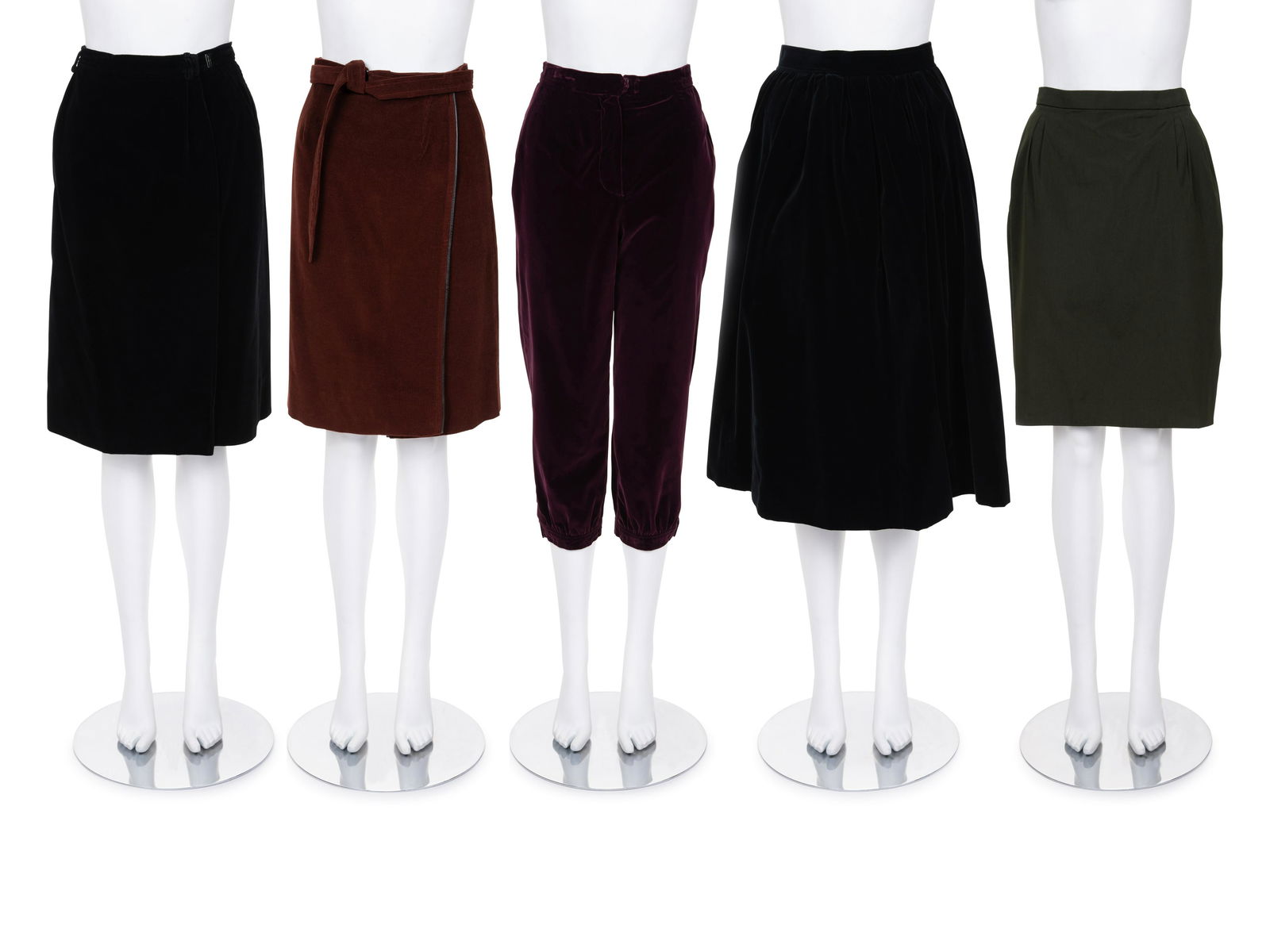 Five Yves Saint Laurent Skirts and Pants, 1970-2000s (1 of 5)