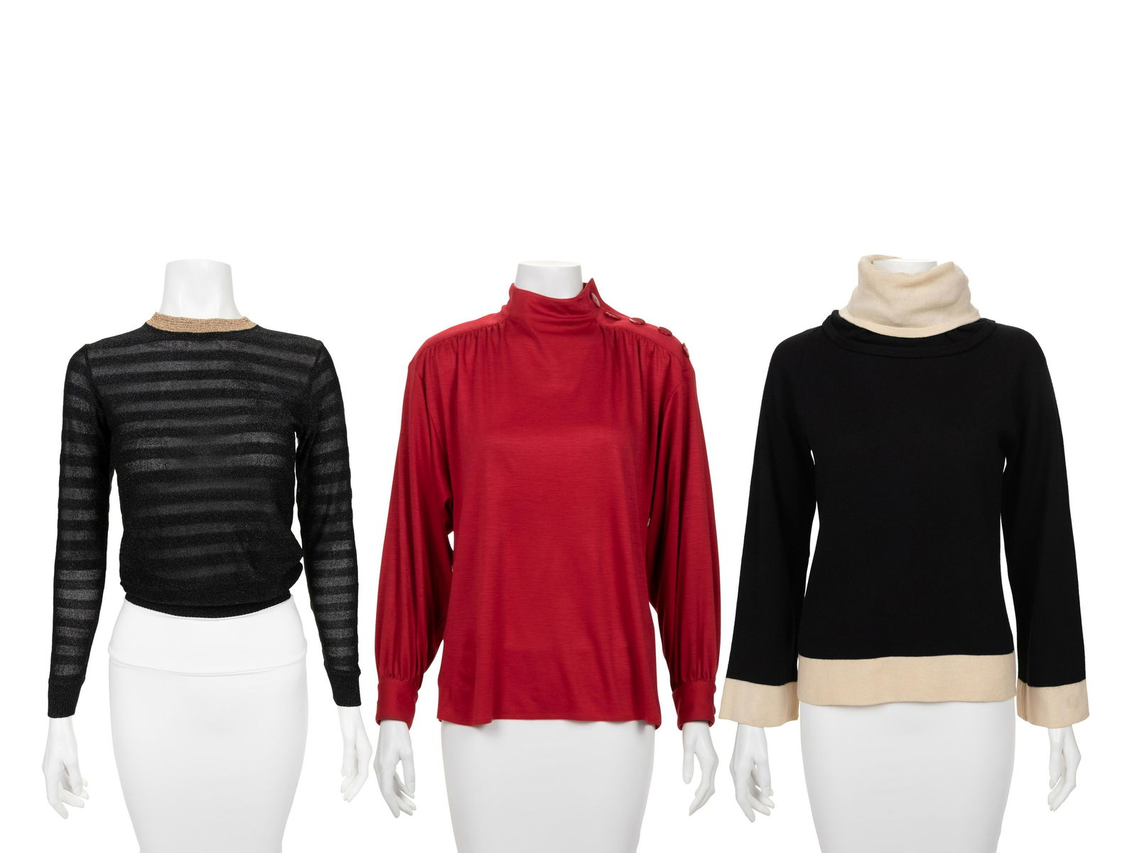 Three Designer Tops: Two YSL and One Chloe, 1980-90s (1 of 6)