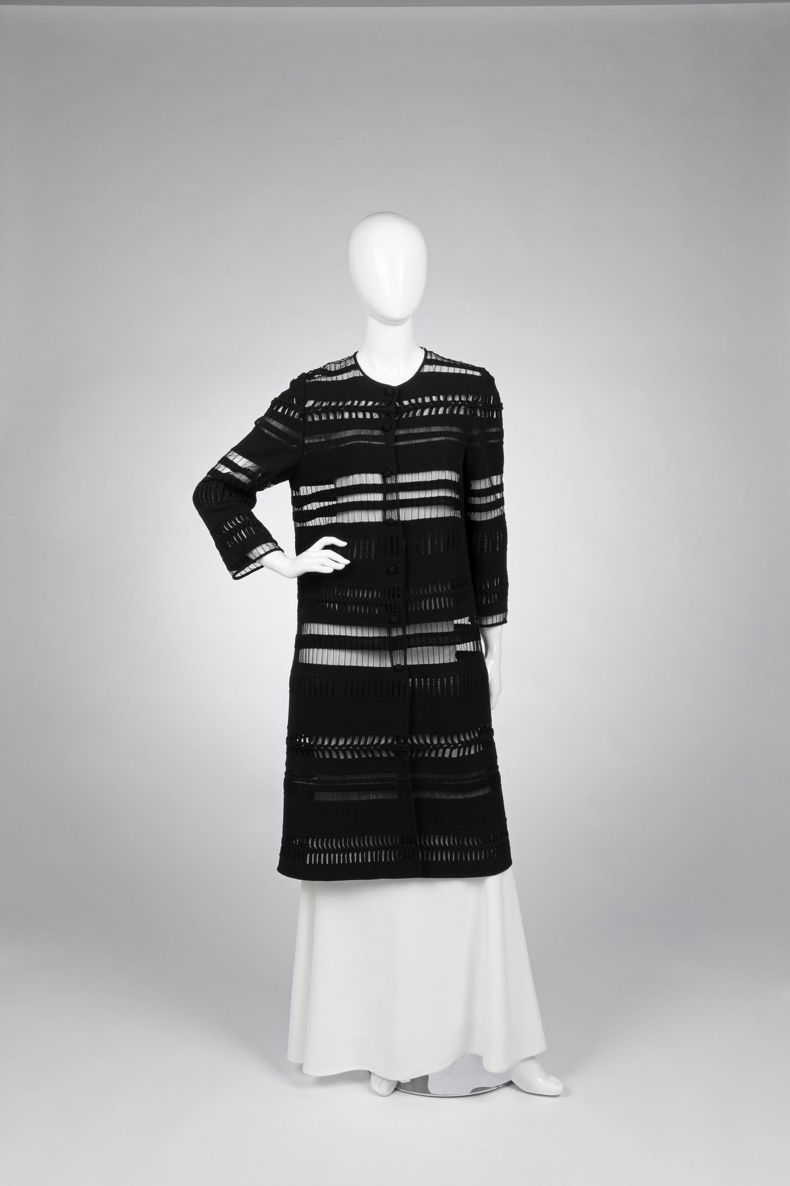 Ralph Rucci Wool Crepe and Net Banded Jacket, 2000-10s (1 of 6)