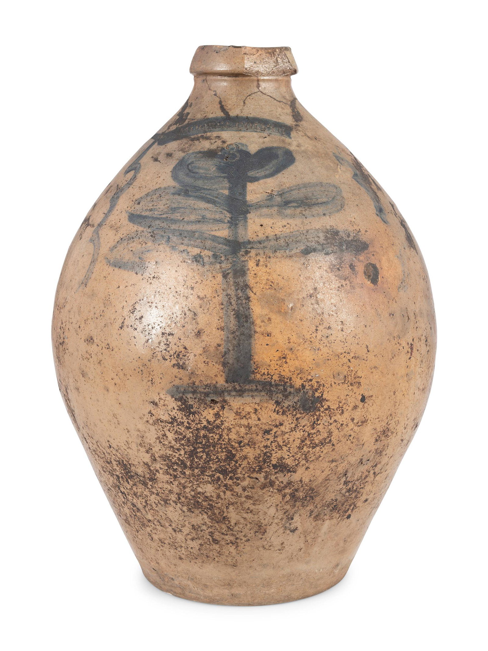 A Moore & Colvin Three Gallon Cobalt Decorated (1 of 4)