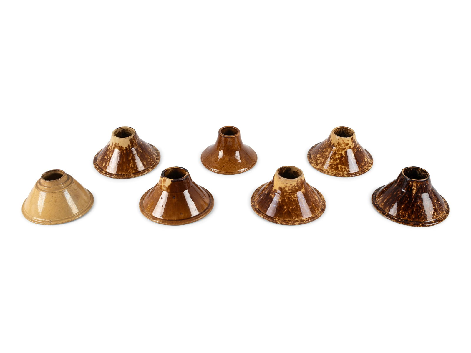 Seven Yellowware Canning Jar Funnels (1 of 3)