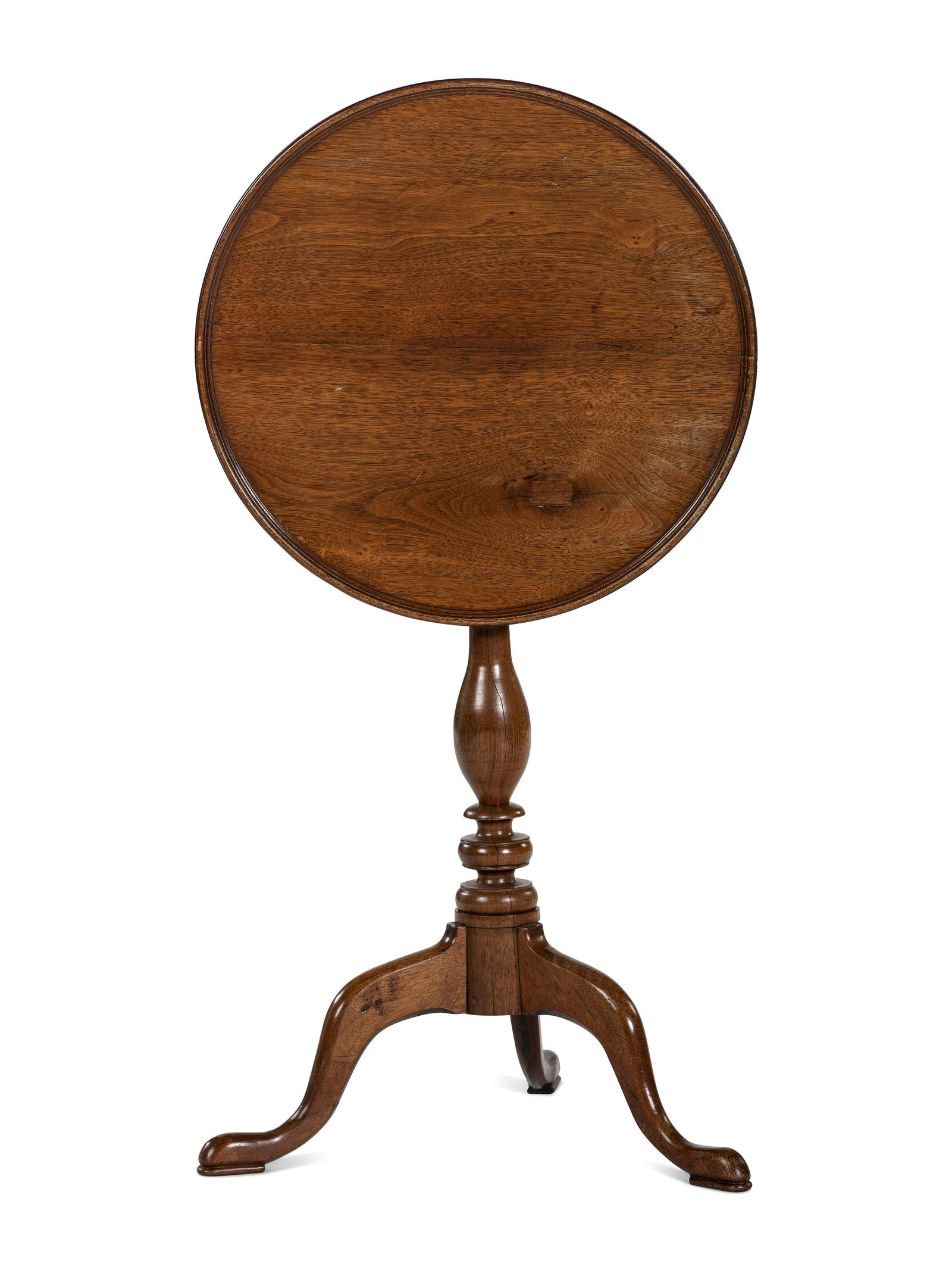 A Chippendale Walnut Dished and Tilt Top Candlestand (1 of 3)
