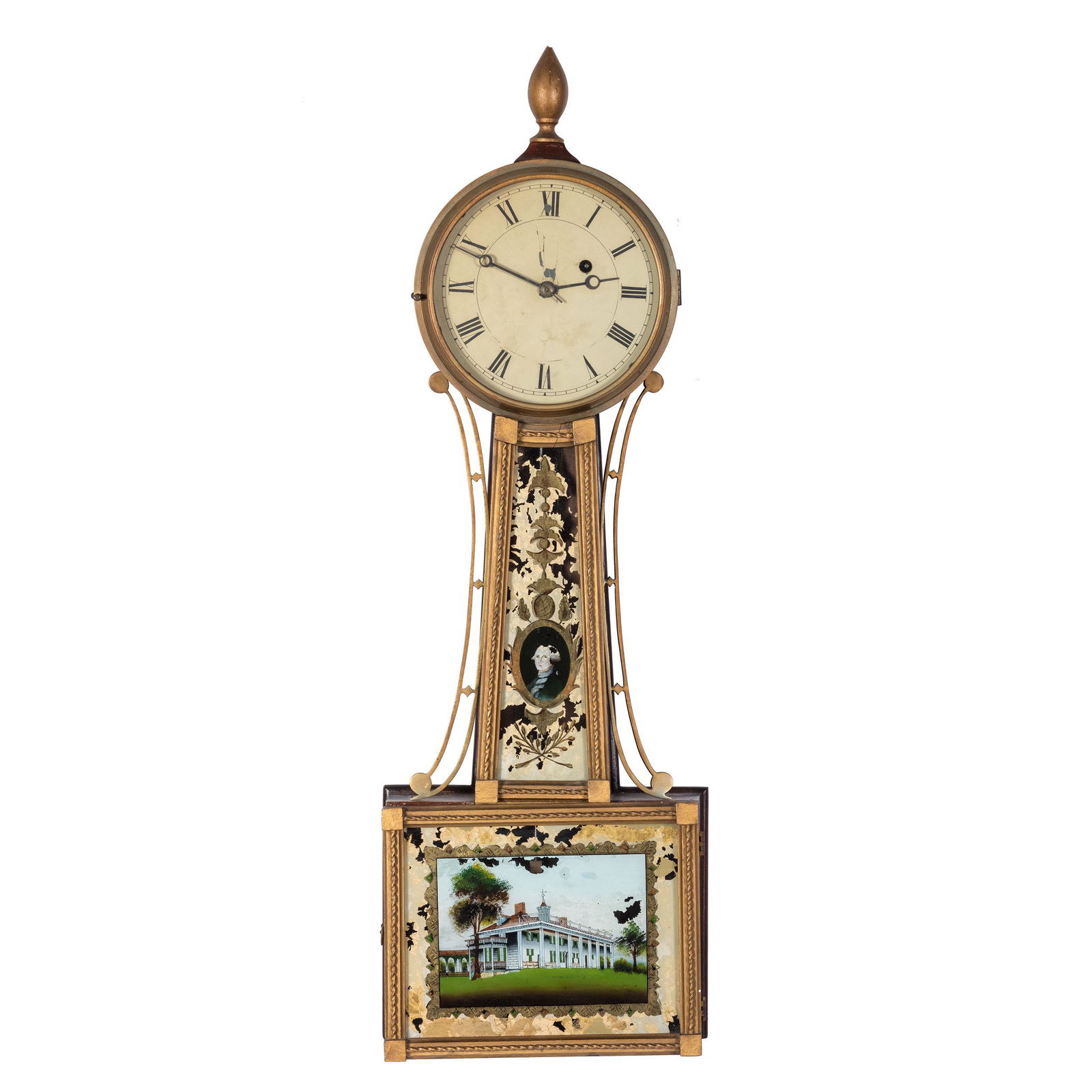 A Federal Eglomise Inset, Parcel Gilt George Washington (1 of 7)