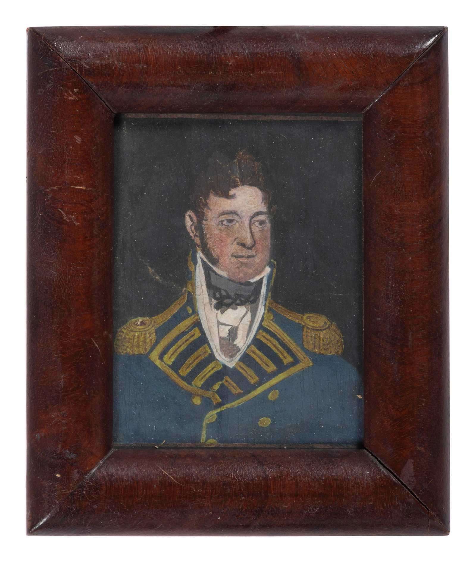 A Miniature Portrait of William Bainbridge: A Miniature Portrait of William Bainbridge Likely American, 19th Century hand-colored engraving on paper. engraving by David Edwin (English-American, 1776-1841), after Gilbert Stuart, circa 1813 [S]tu