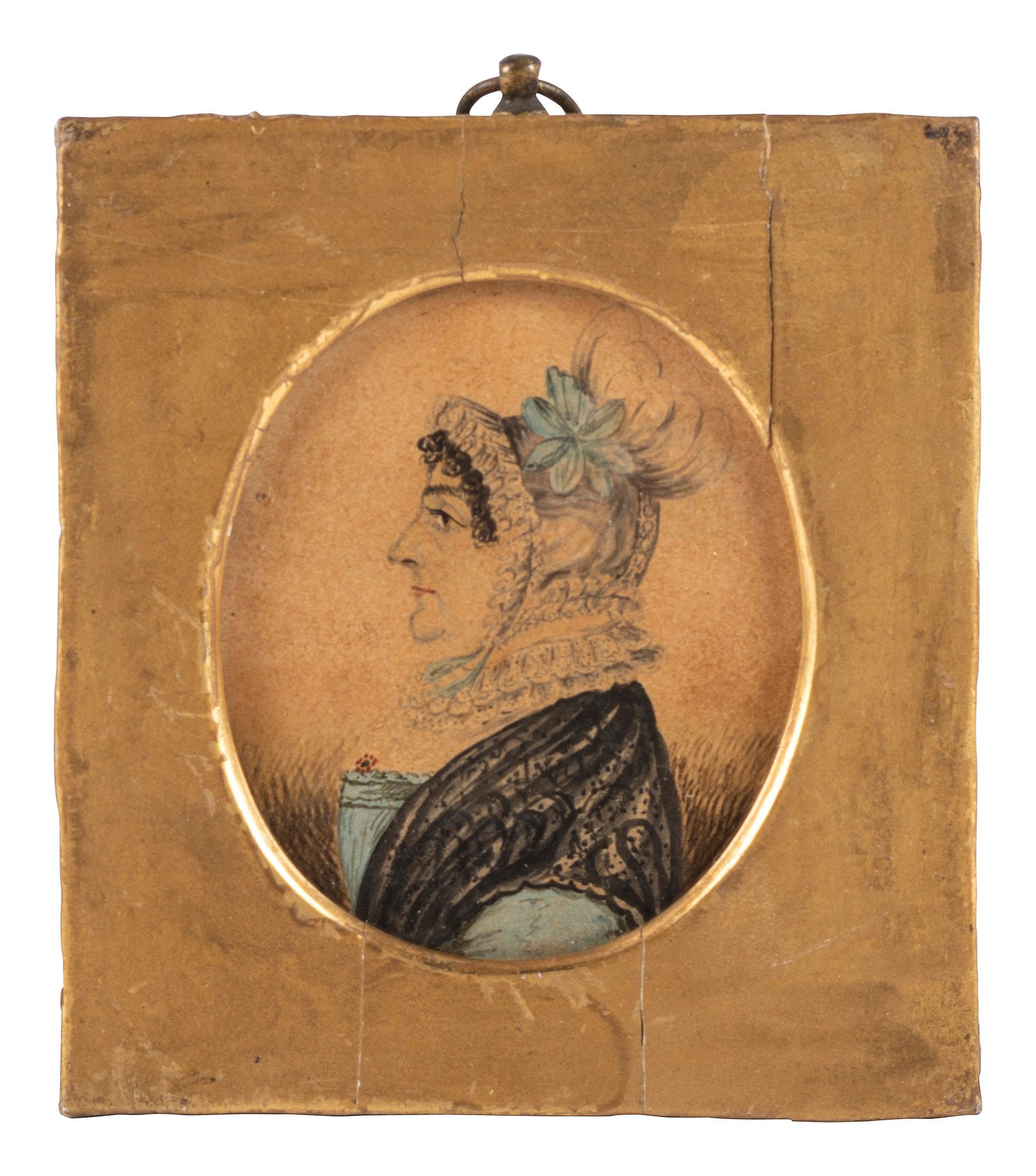 A Miniature Silhouette Portrait of a Woman, Manner of (1 of 2)