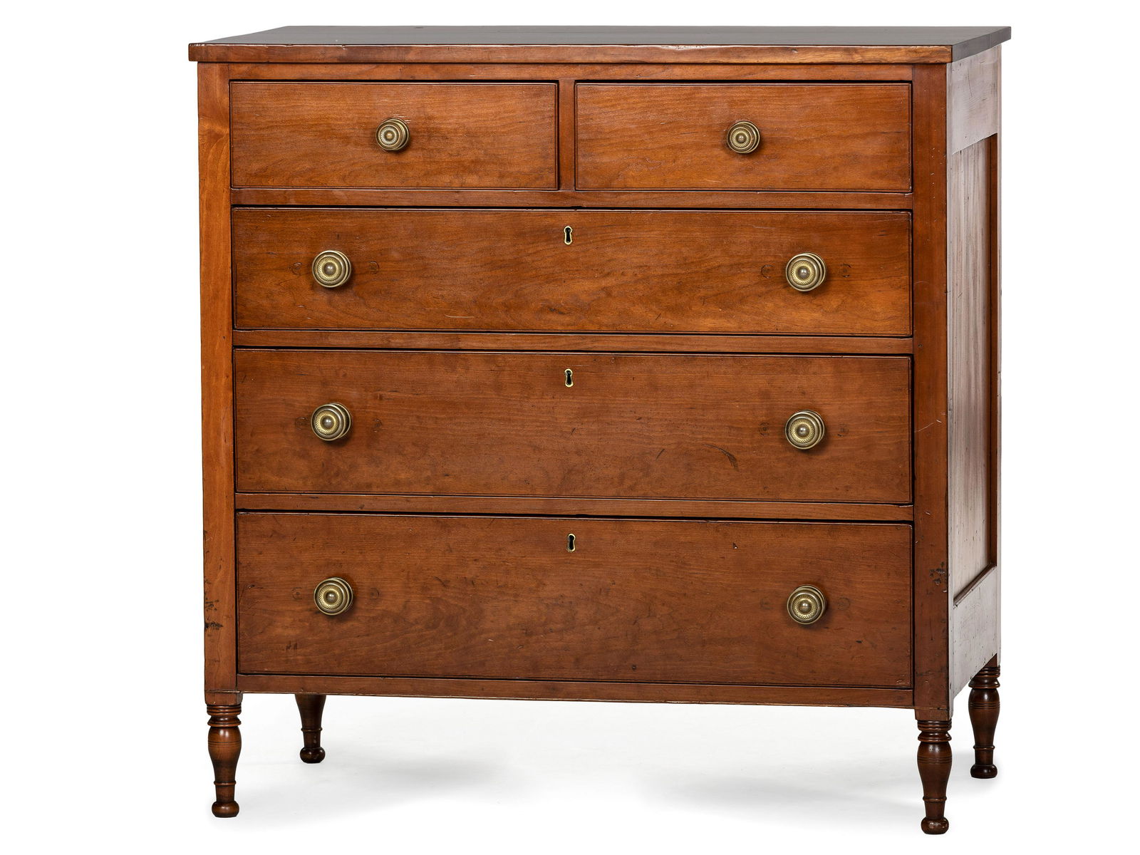 A Federal Cherrywood Chest of Drawers  (1 of 4)