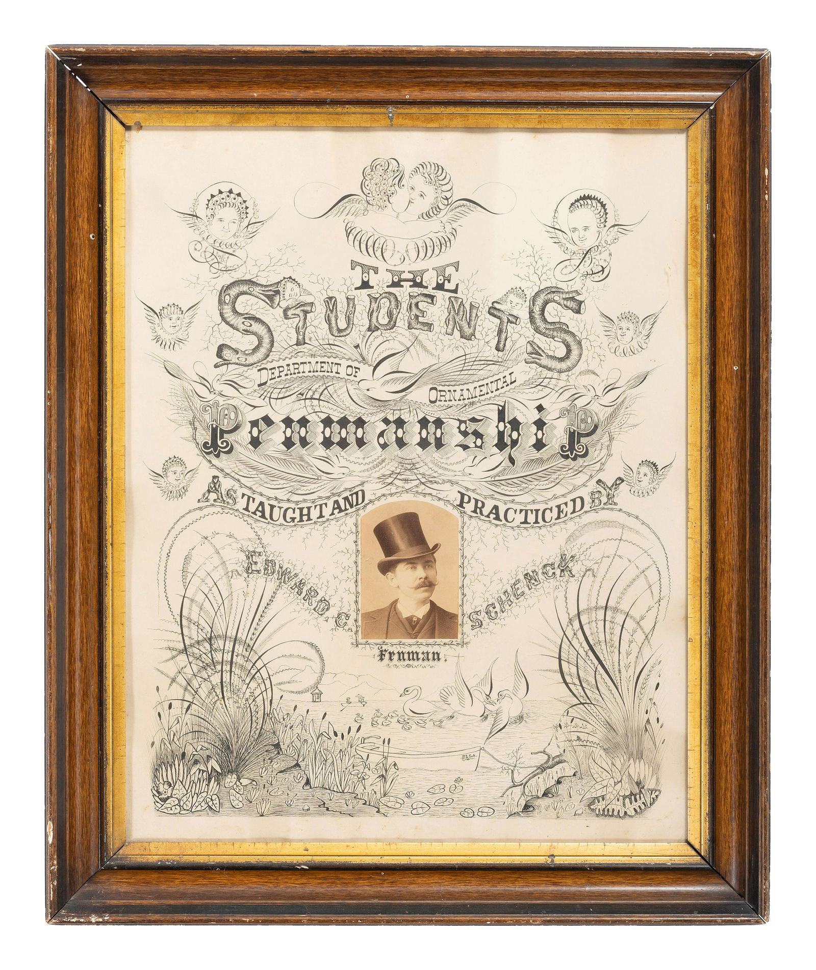A Penmanship Advertisement by Students of Edward Schenk (1 of 3)