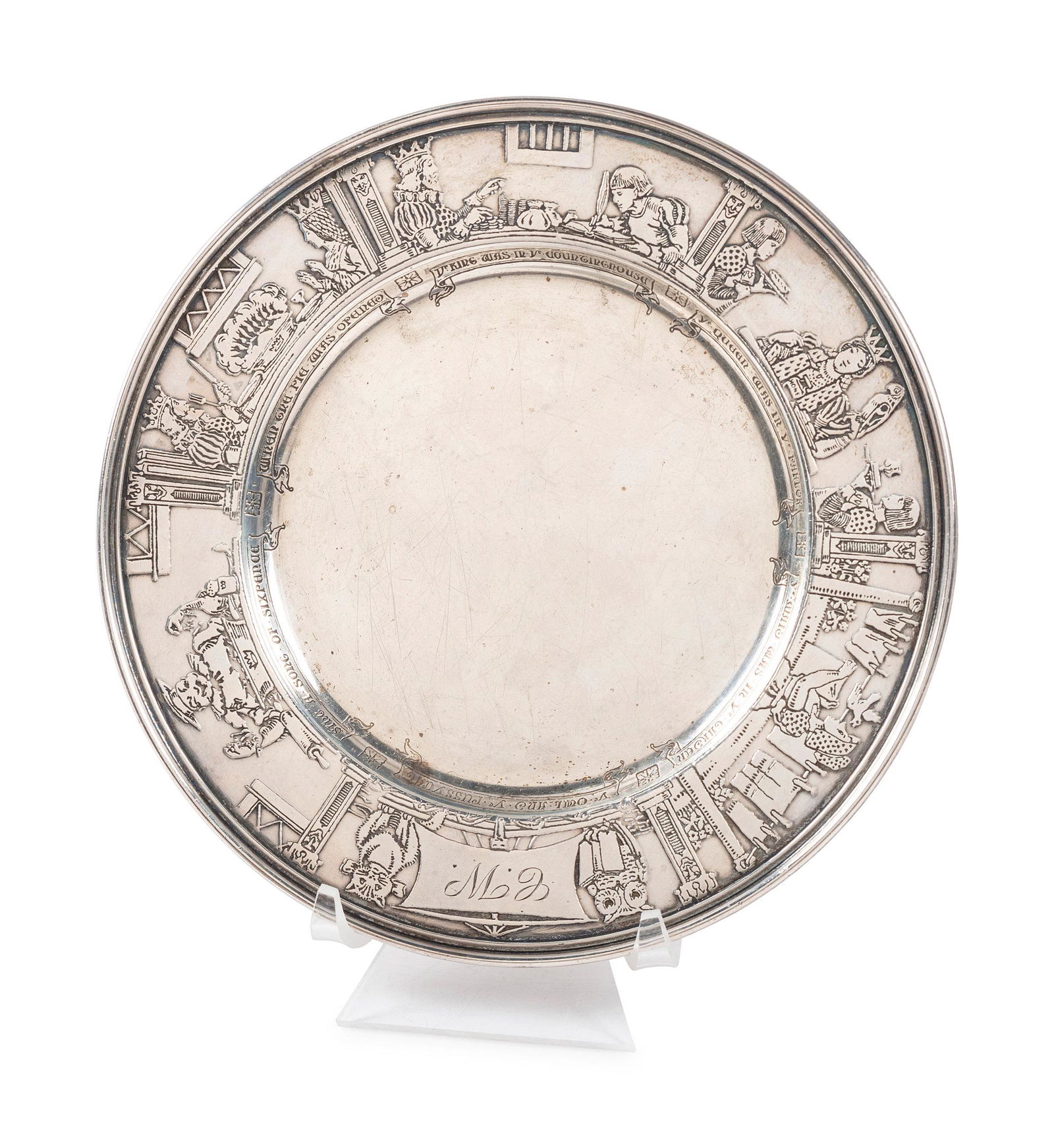 A Gorham Silver Nursery Rhyme Child's Plate (1 of 4)