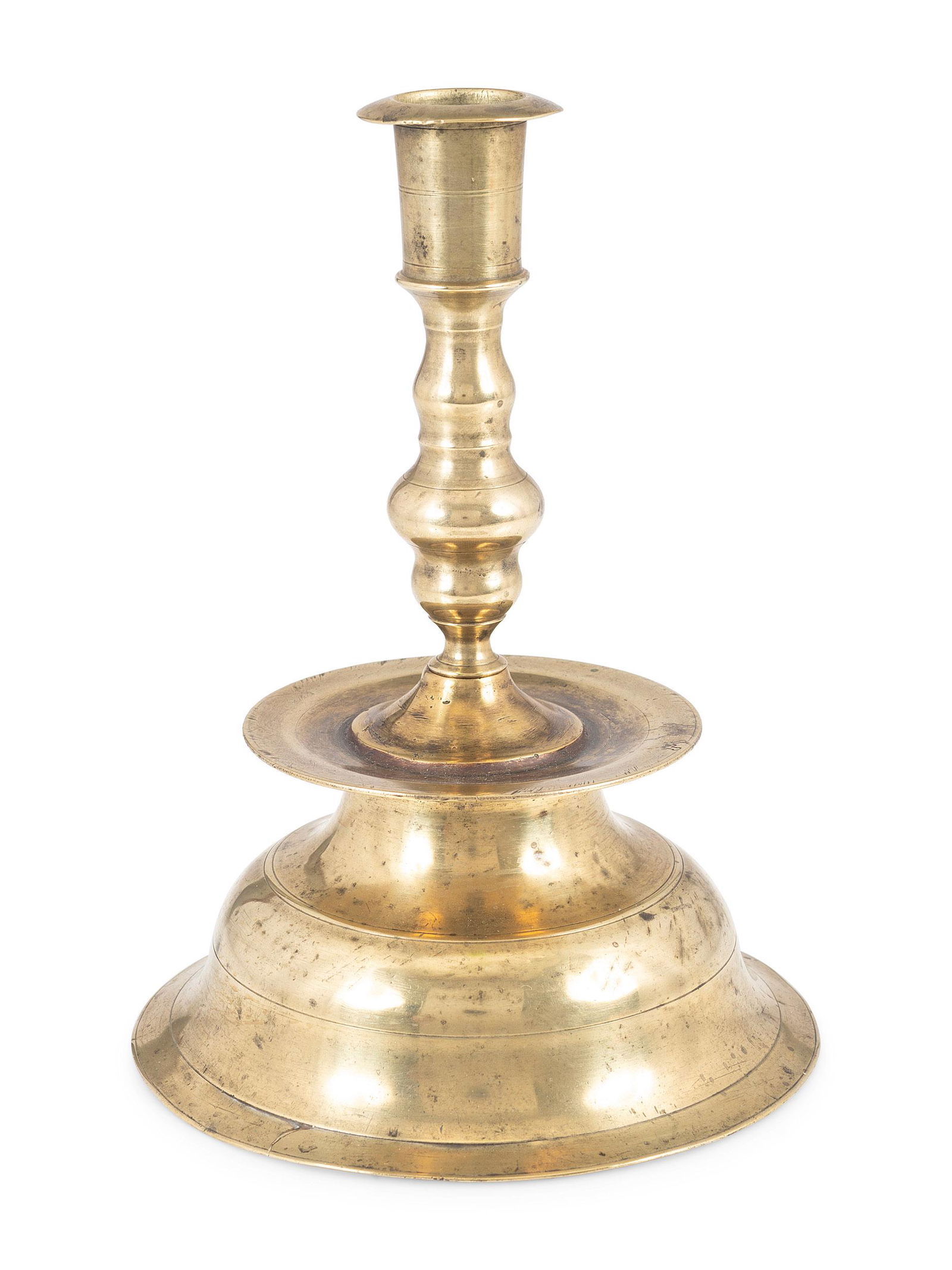 A Continental Brass Heemskirk Bell-Bottom Candlestick (1 of 1)