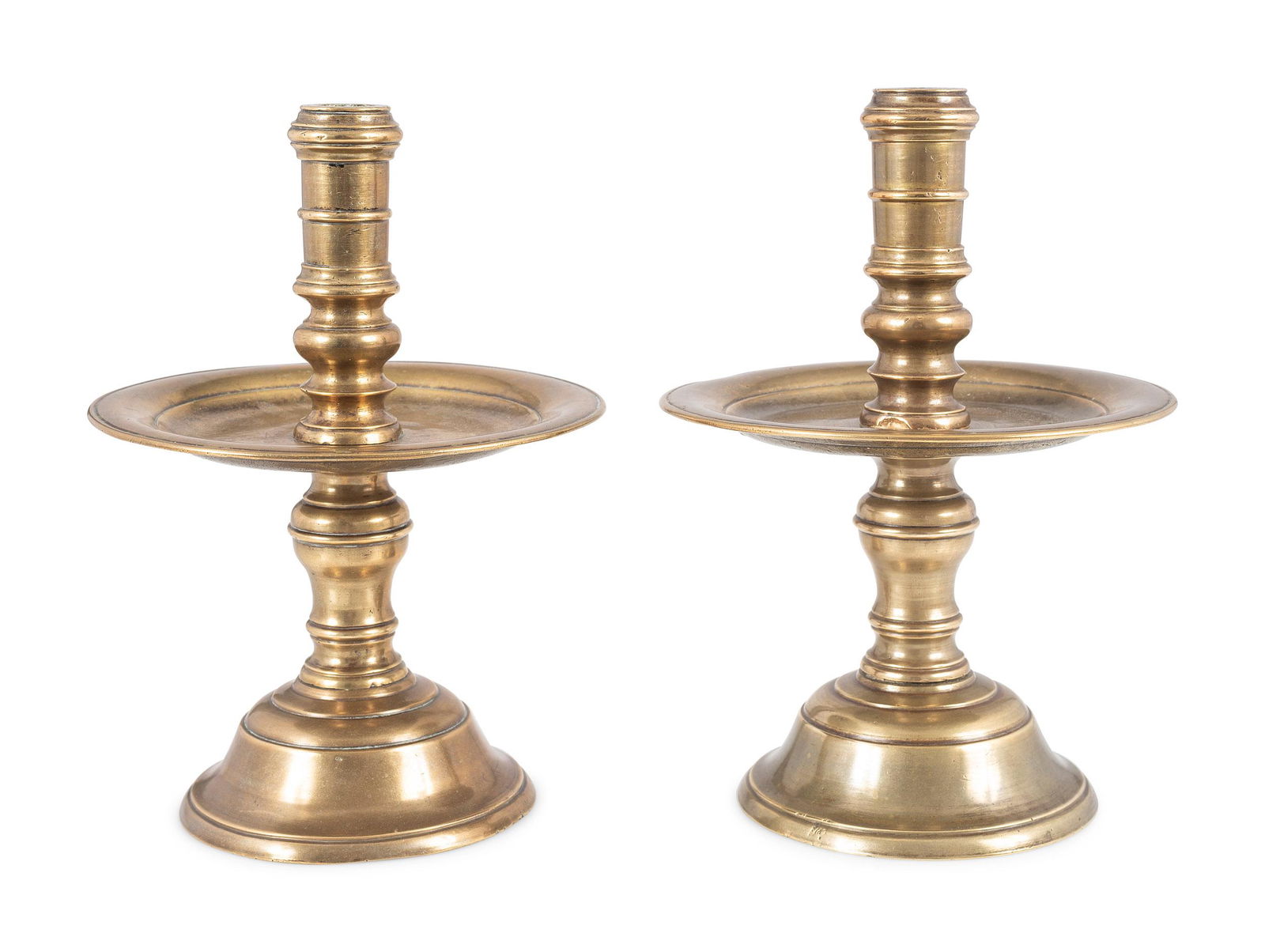 A Pair of Continental Brass Heemskirk Candlesticks (1 of 1)