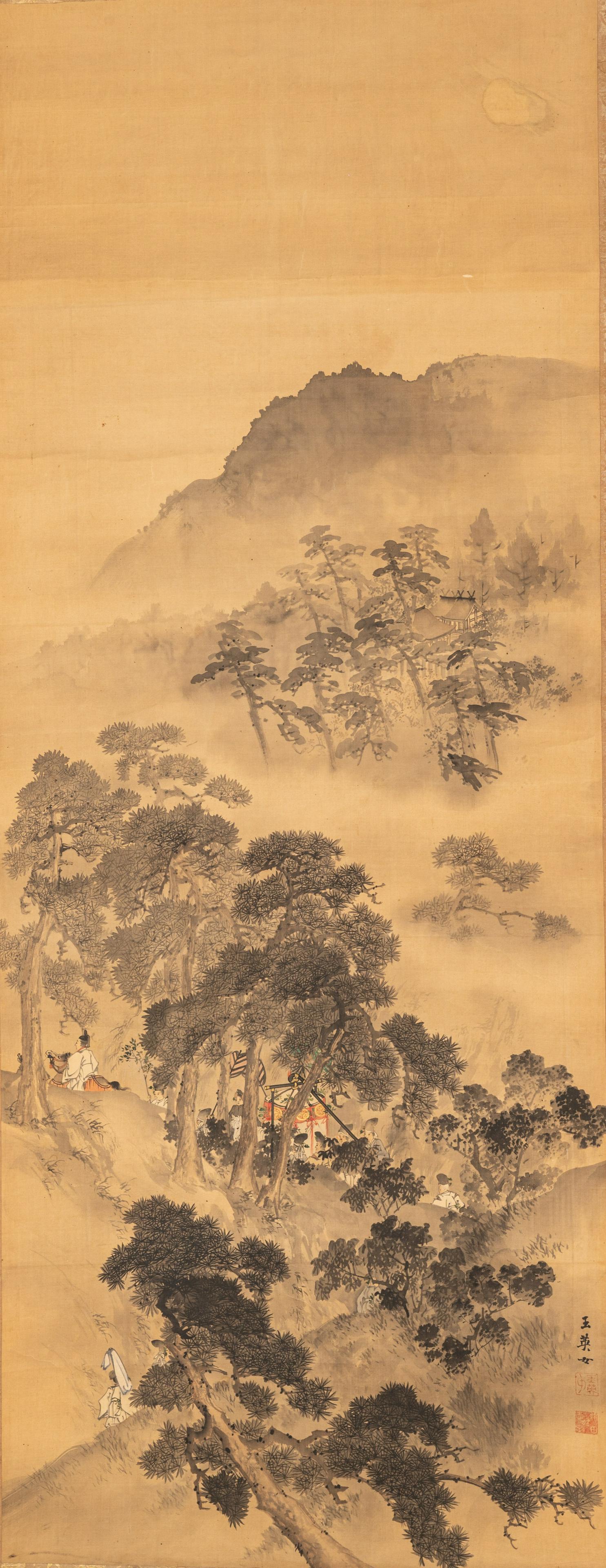 Attributed to Unshitsu Image 50 1/2 x 19 1/2 in., 128.27 x 49.53 cm. (1 of 5)