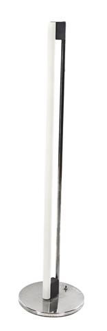 A Floor Lamp, Eileen Grey, Height 40 inches.: A Floor Lamp, Eileen Grey, 20th century, having vertical fluorescent tube with circular chromed base. Height 40 inches. Property from the Collection of Irma Ecksel, Nashville, Tennessee