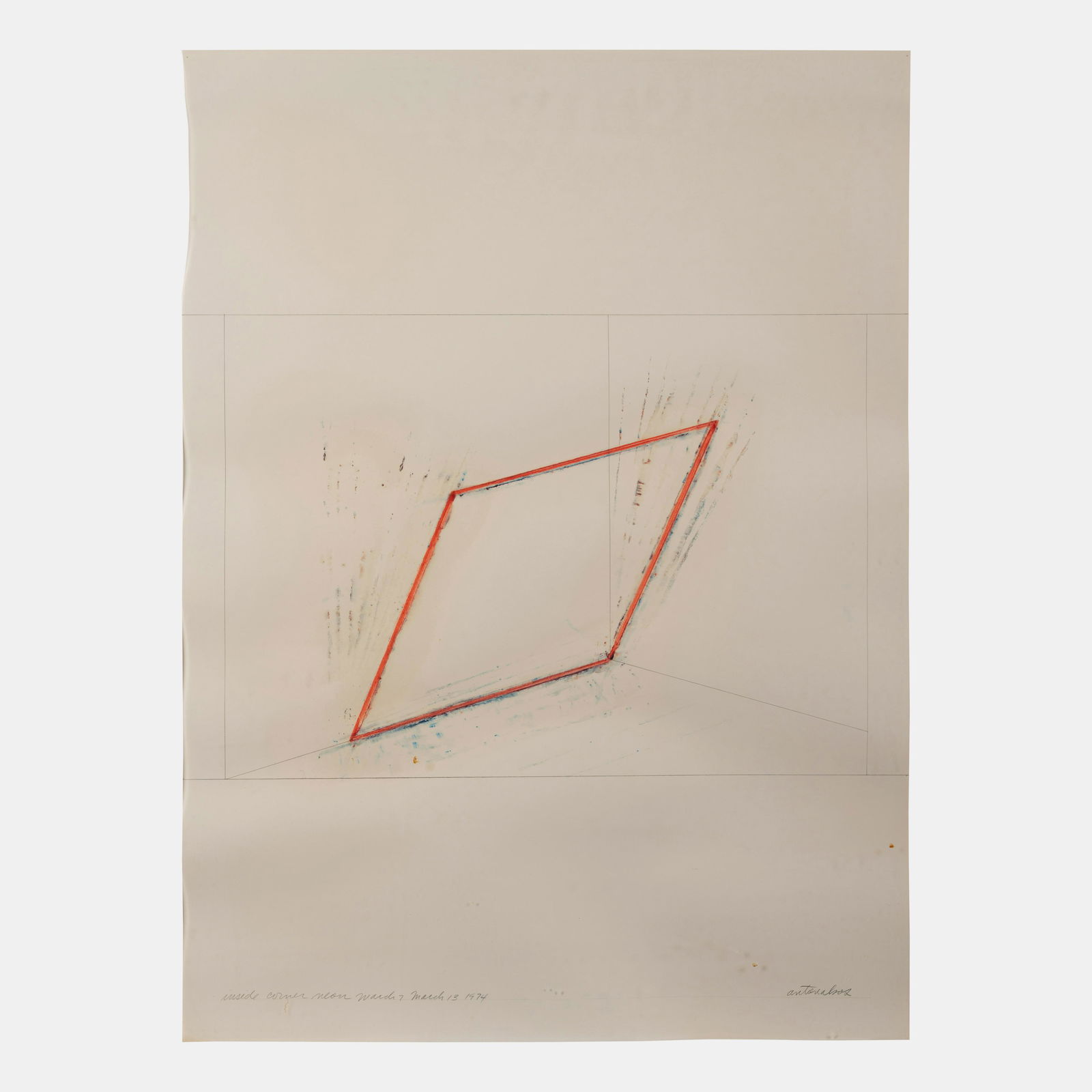 Stephen Antonakos (American, 1926-2013)  Inside Corner Neon, March 7- March 13, 1974 (1 of 5)