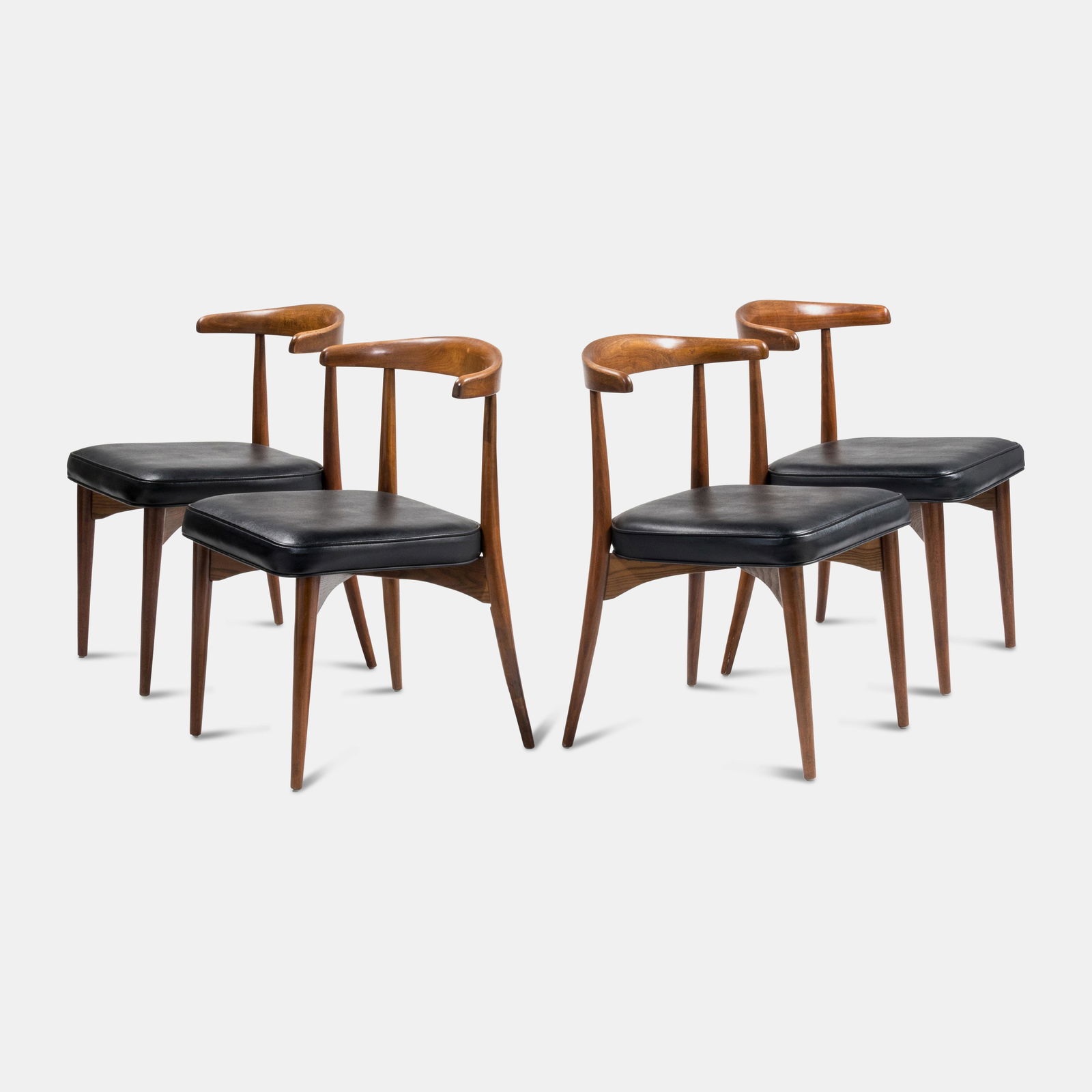 Lawrence Peabody (American, 1924-2002)  Set of Four Dining Chairs, c. 1960 Nemschoff, USA (1 of 2)