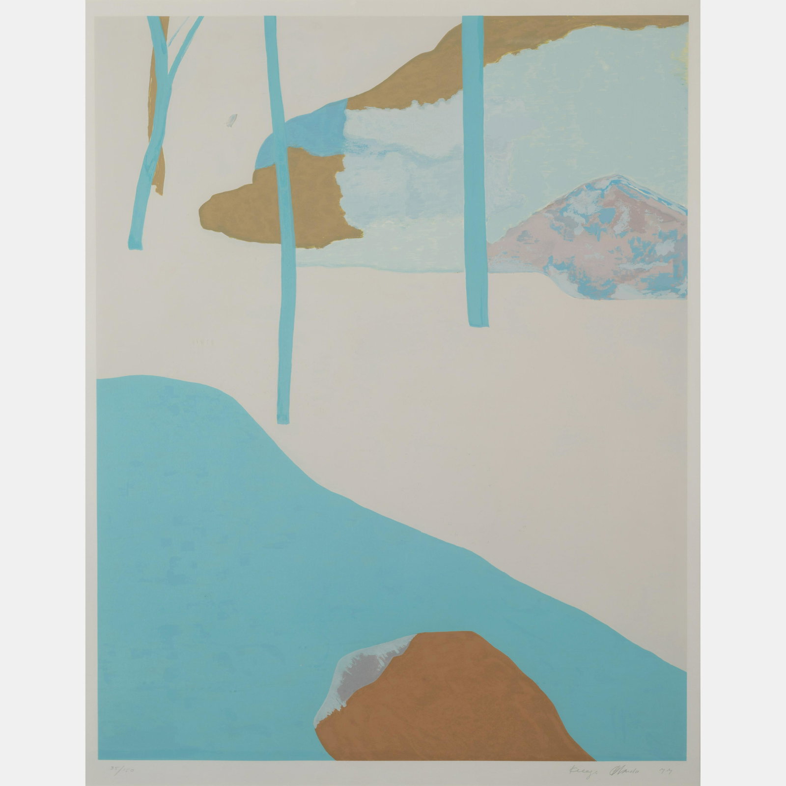 Kenzo Okada (American/Japanese, 1902-1982) Abstract Landscape, 1977 (1 of 6)