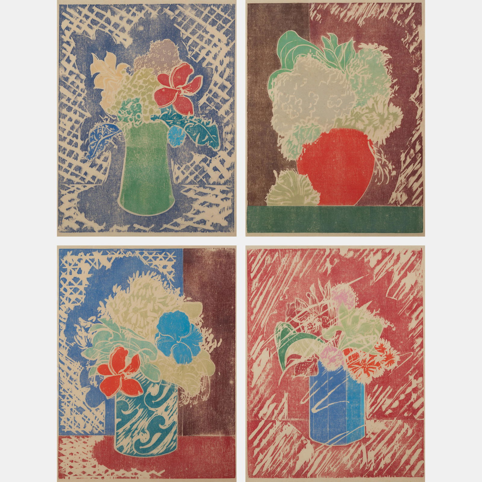 William Tillyer (British, b. 1938) The Jacobson Vase, The Chinese Red Vase, The Cut Vase, and The (1 of 11)