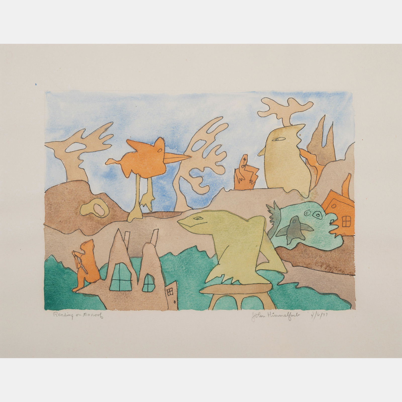 John Himmelfarb (American, b. 1946) Reading on the Roof, 1977 (1 of 5)