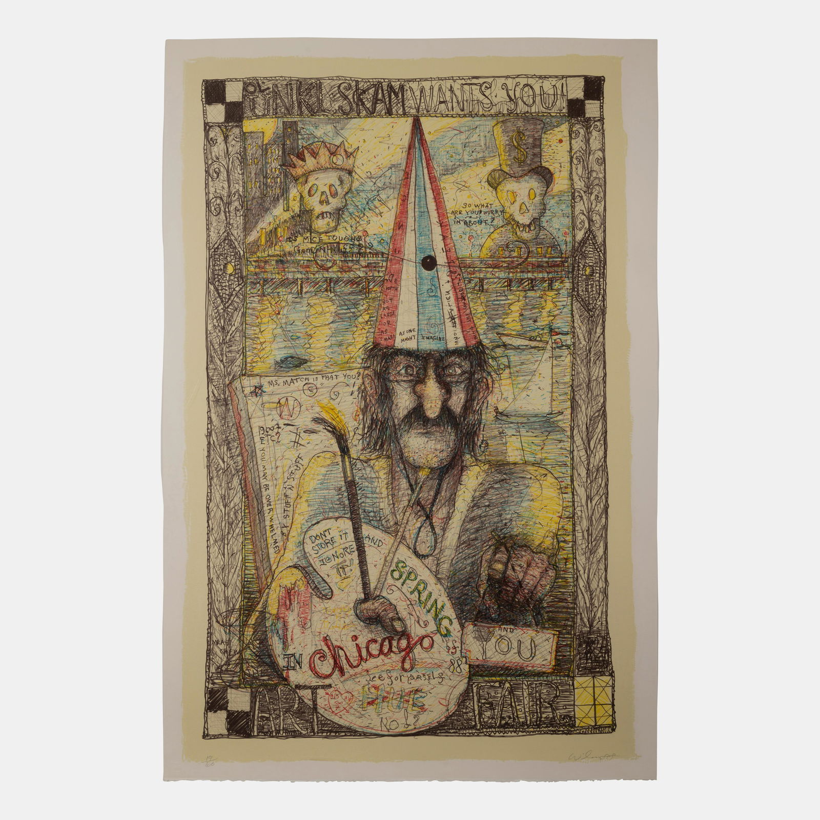 William T. Wiley  (American, 1937-2021) Unkl Skam, 1988 (1 of 7)