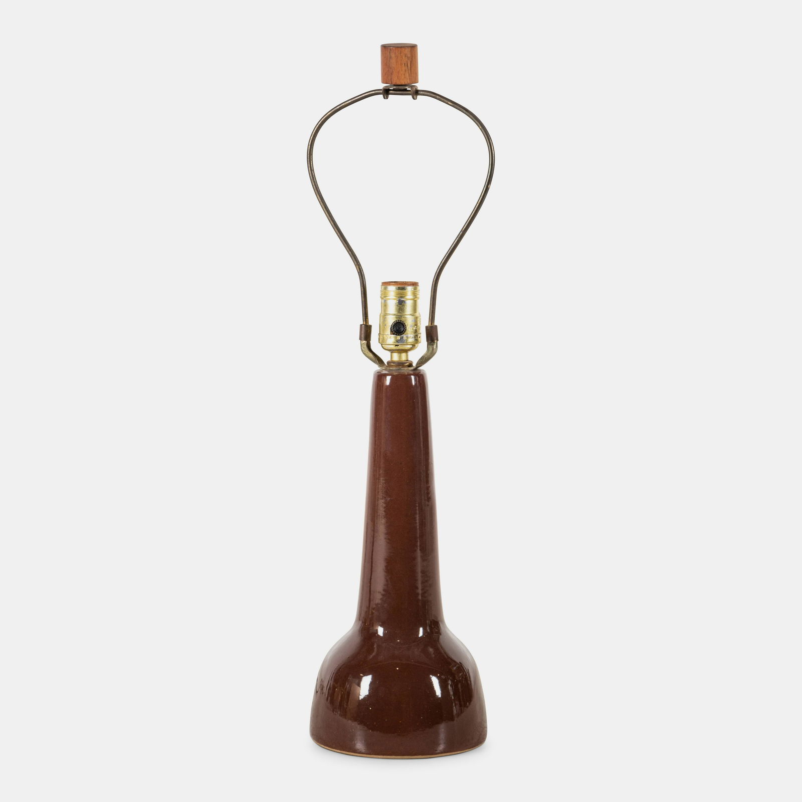 Gordon and Jane Martz (American, 1924-2015 | American, 1929-2007) Table Lamp Marshall Studios, USA: Gordon and Jane Martz (American, 1924-2015 | American, 1929-2007) Table Lamp Marshall Studios, USA glazed stoneware, walnut signed Overall: H 22 3/4 inches.