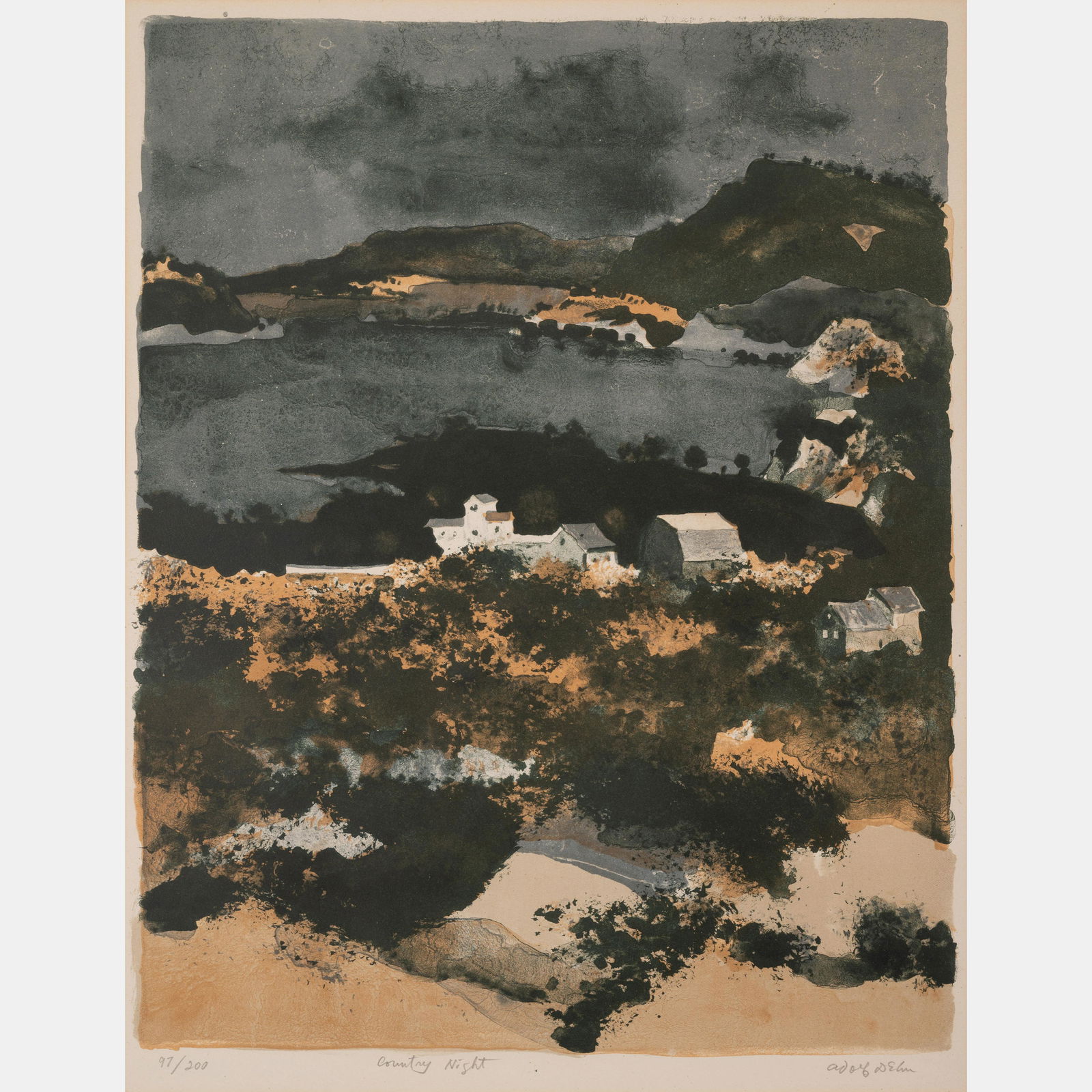 Adolf Dehn (American, 1895-1968) Country Night, ca. 1960 (1 of 6)