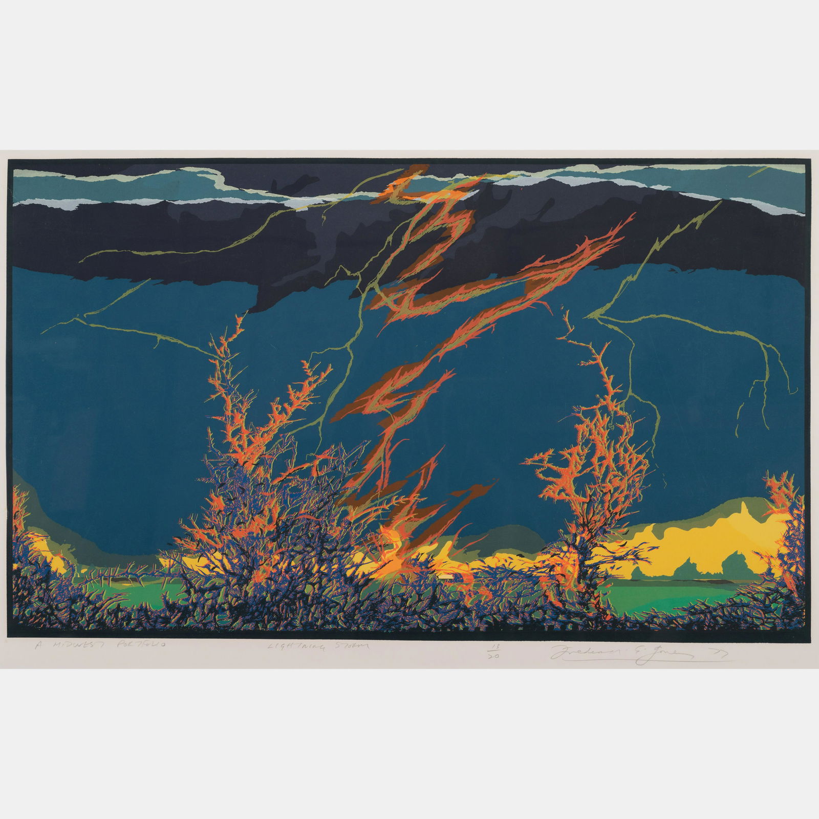 Fred Jones (American, 1914-2004) Lightning Storm (from A Midwest Portfolio), 1977 (1 of 6)