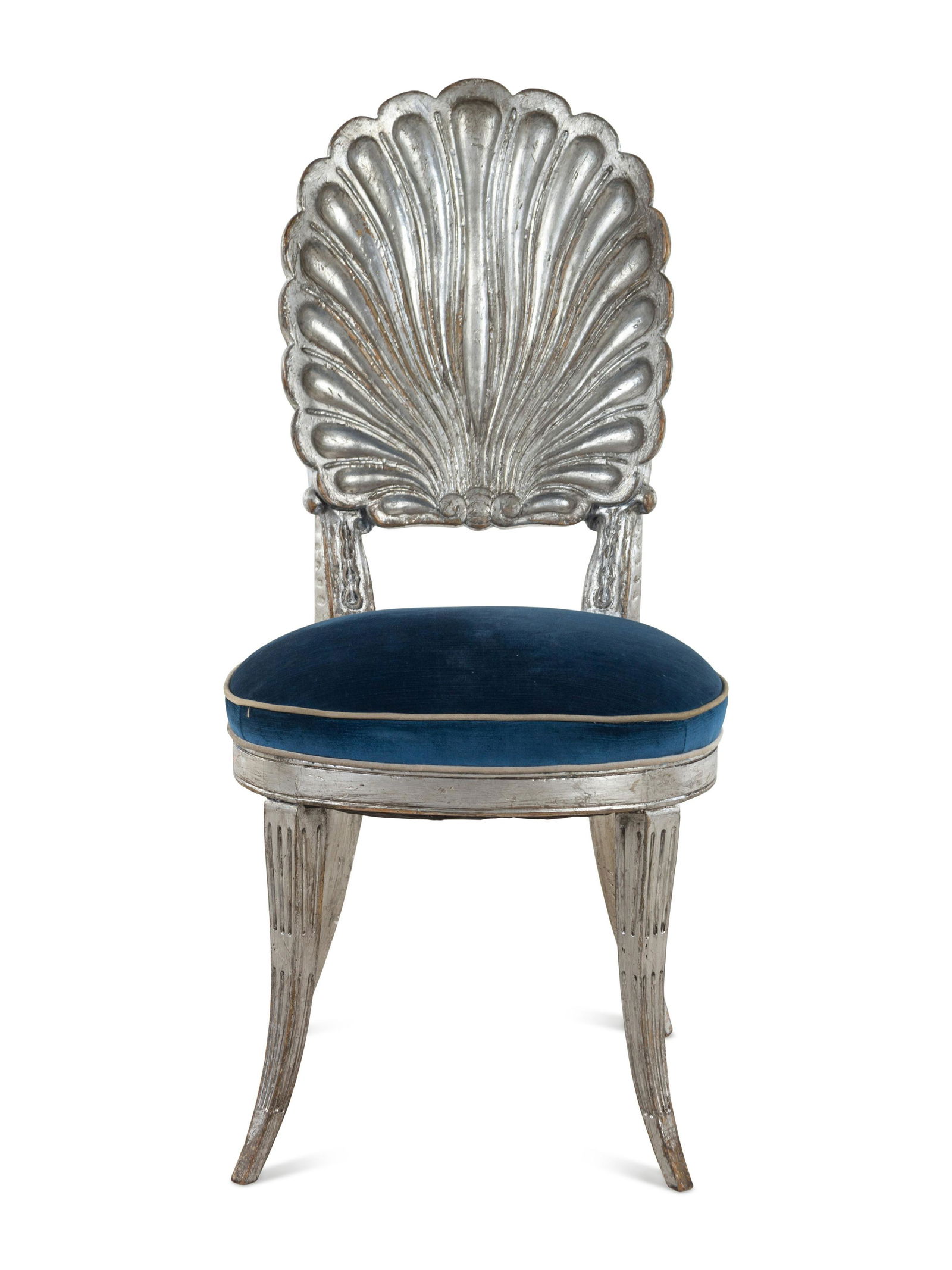 An Italian Silvered Shell-Back Armchair (1 of 3)