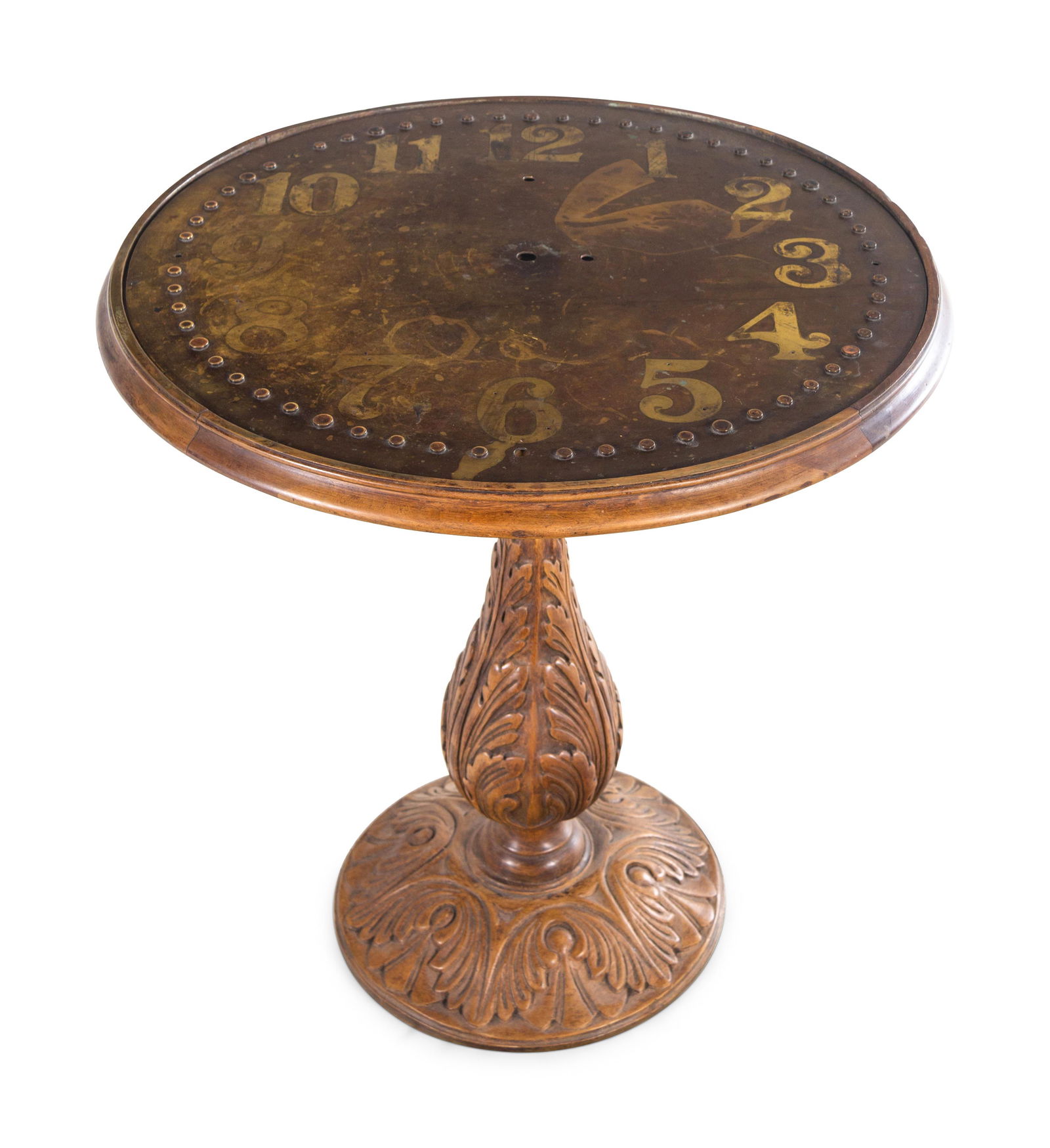 A Continental Brass Clock Dial Converted to a Table (1 of 2)