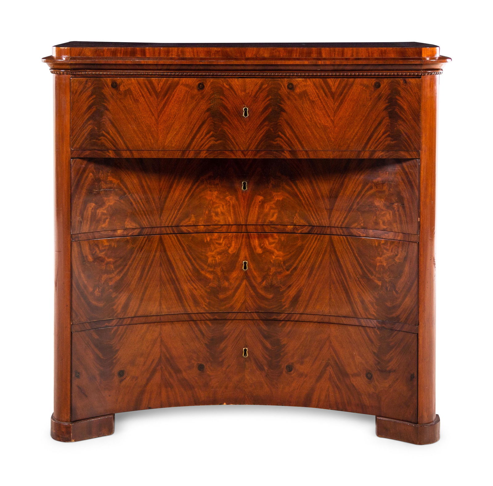 A Northern European Mahogany Commode: A Northern European Mahogany Commode Possibly Danish, Circa 1825 Height 37 1/2 x width 37 1/2 x depth 18 inches. Property from a Private Collection, Chicago, Illinois