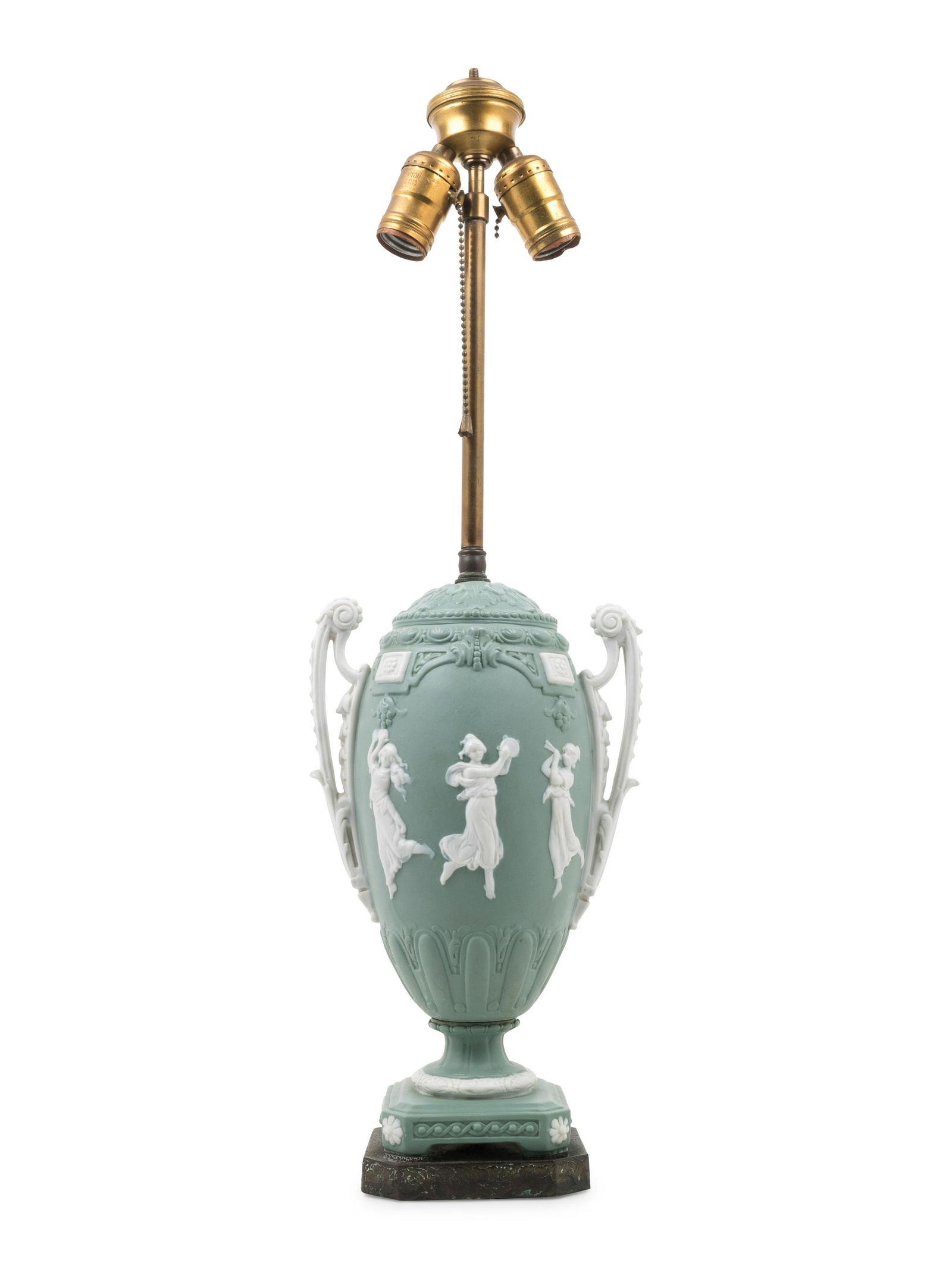 A Continental Bisque Porcelain Urn Mounted as a Lamp (1 of 4)