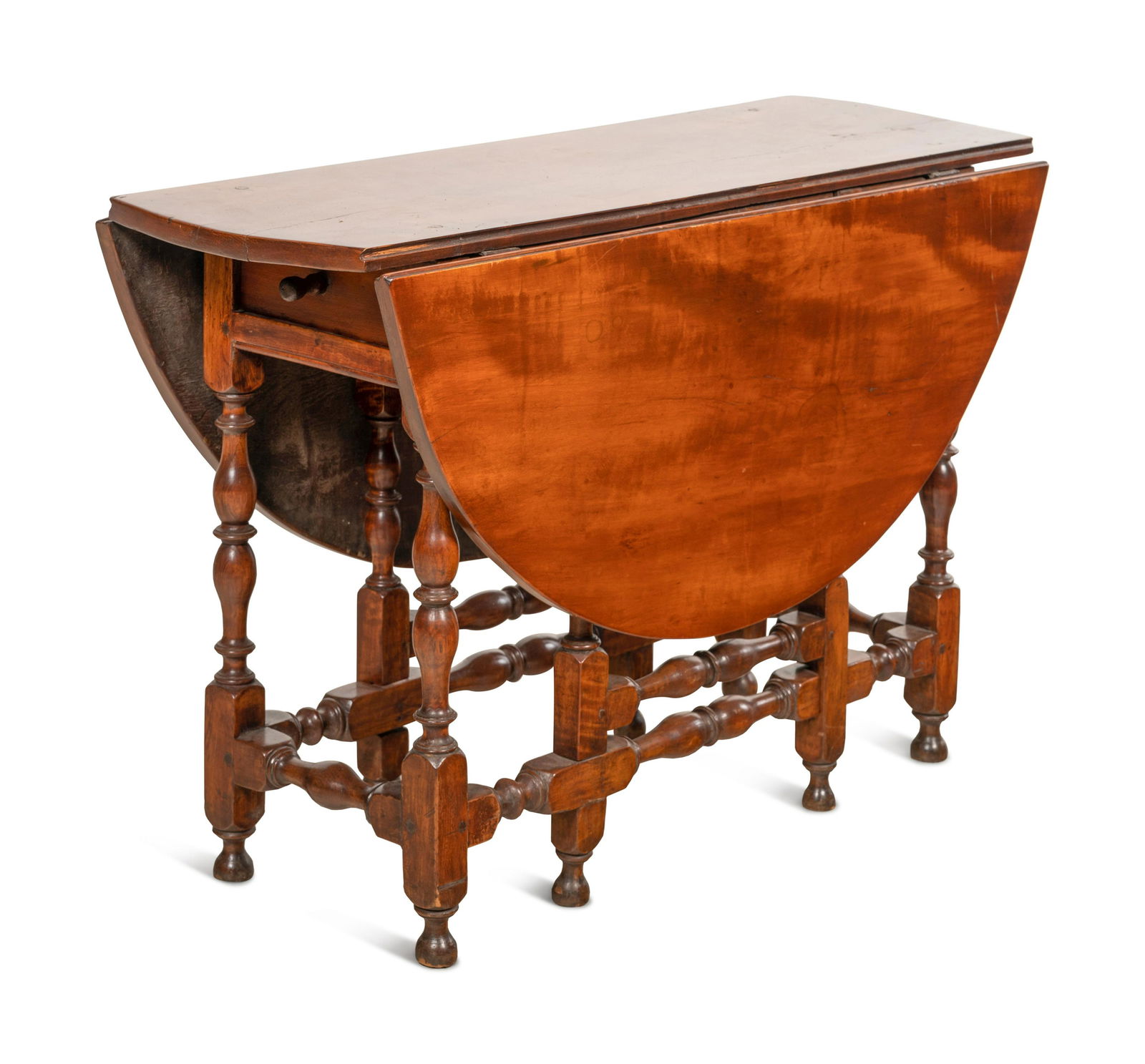 A William and Mary Style Maple Drop-Leaf Gate-Leg Table (1 of 2)
