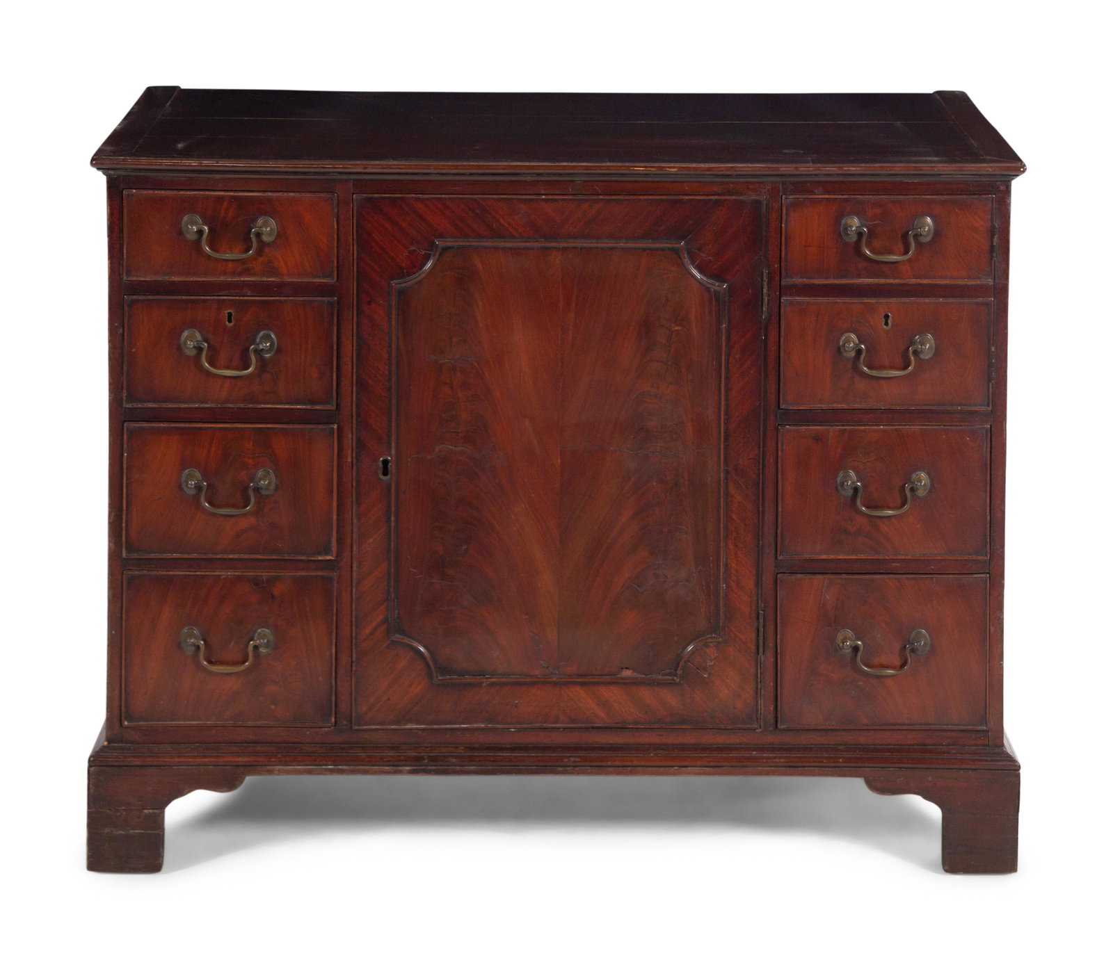 A George III Style Mahogany Cabinet: A George III Style Mahogany Cabinet Early 20th Century Height 31 x width 40 x depth 20 inches.