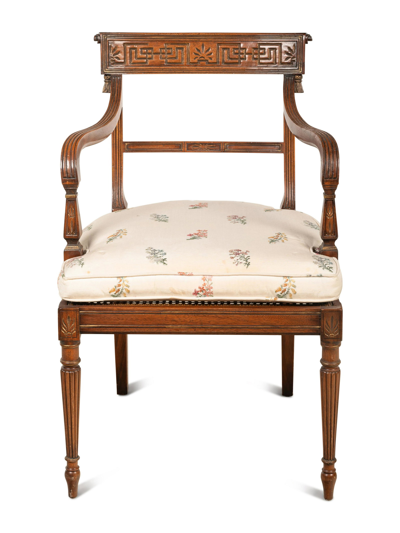 A Yale Burge Regency Style Armchair: A Yale Burge Regency Style Armchair 20th Century Height 33 1/2 inches. Property from a Private Collection, Chicago, Illinois