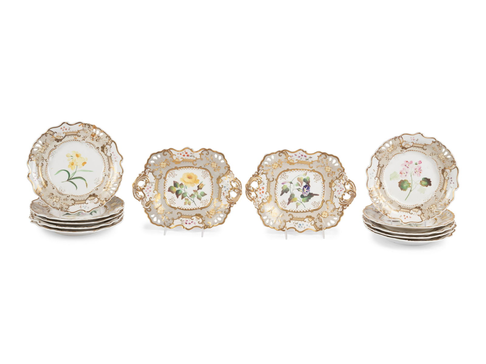 An Assembled English Porcelain Dessert Service (1 of 5)