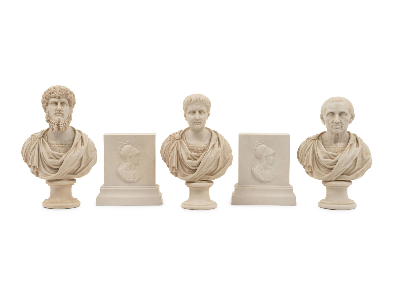 Three Composition Busts and a Pair of Bookends (1 of 5)