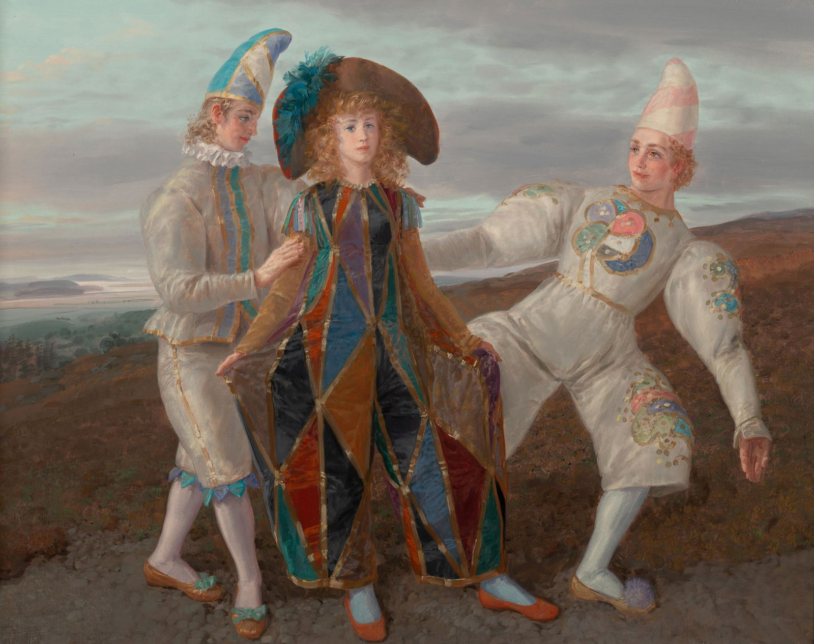 Claude William Harrison (British, 1922-2009): Claude William Harrison (British, 1922-2009) Star Turn oil on canvas board 15 1/2 x 19 1/4 inches. Provenance: Portals LTD., Chicago