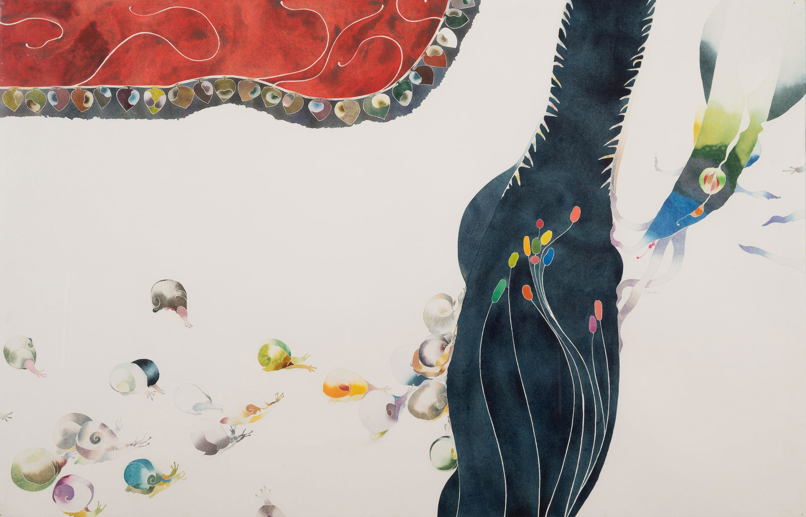 A Group of Four Abstract Works on Paper by 20th Century American Artists (1 of 20)