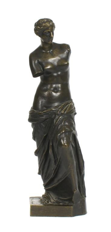 A French Bronze Figure, Height 18 1/2 inches.: A French Bronze Figure, representing the Venus de Milo. Height 18 1/2 inches.