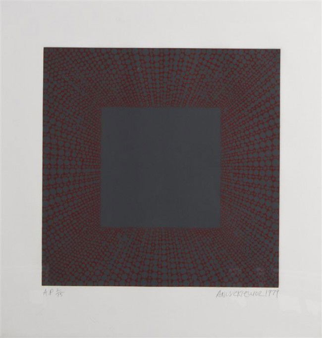 Richard Anuszkiewicz, (American, b. 1930), Untitled, 19: Richard Anuszkiewicz (American, b. 1930) Untitled, 1979 aquatint edition 2/15, signed Anuszkiewicz (lower right) 30 x 31 inches.